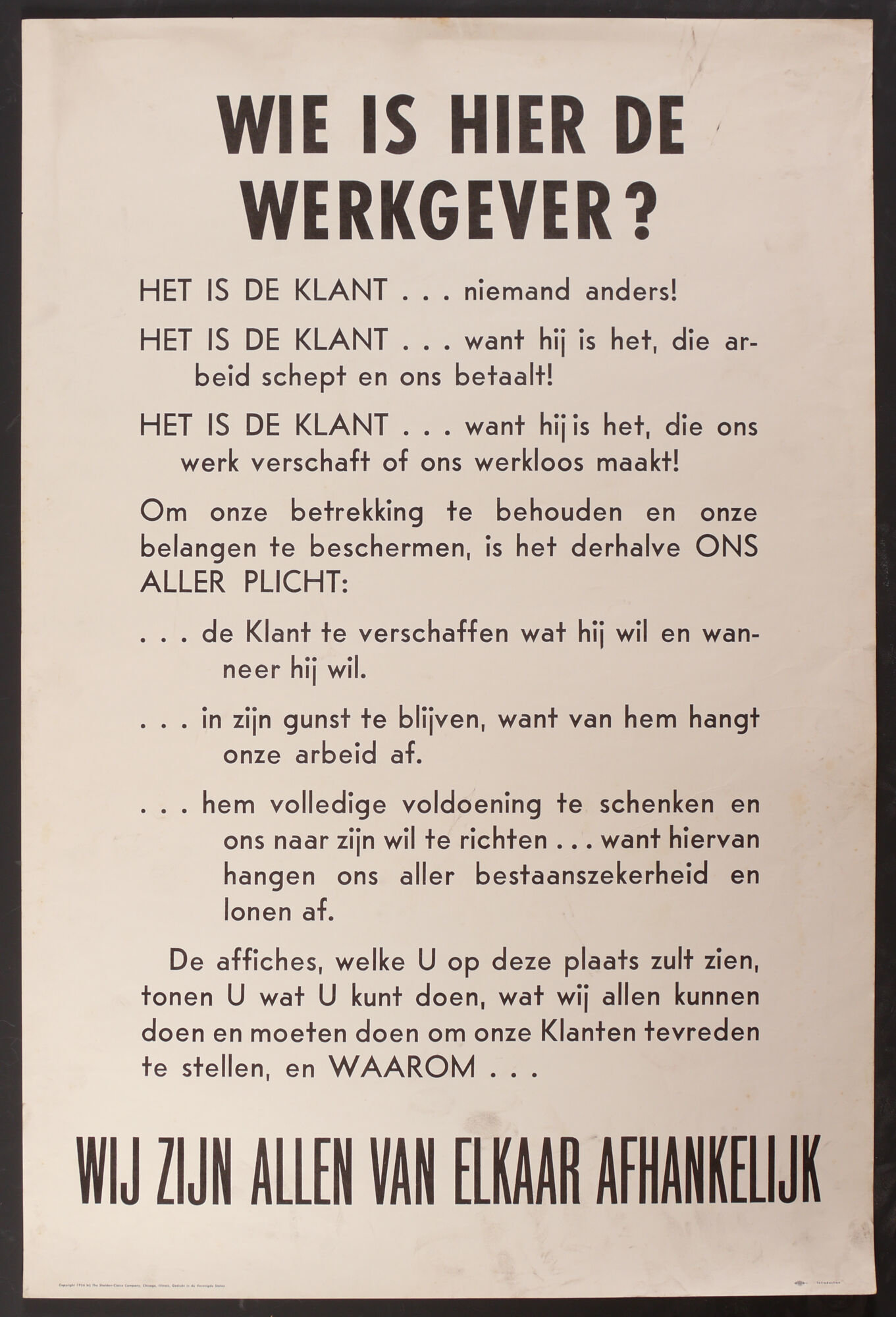 Affiche om werknemers te motiveren
