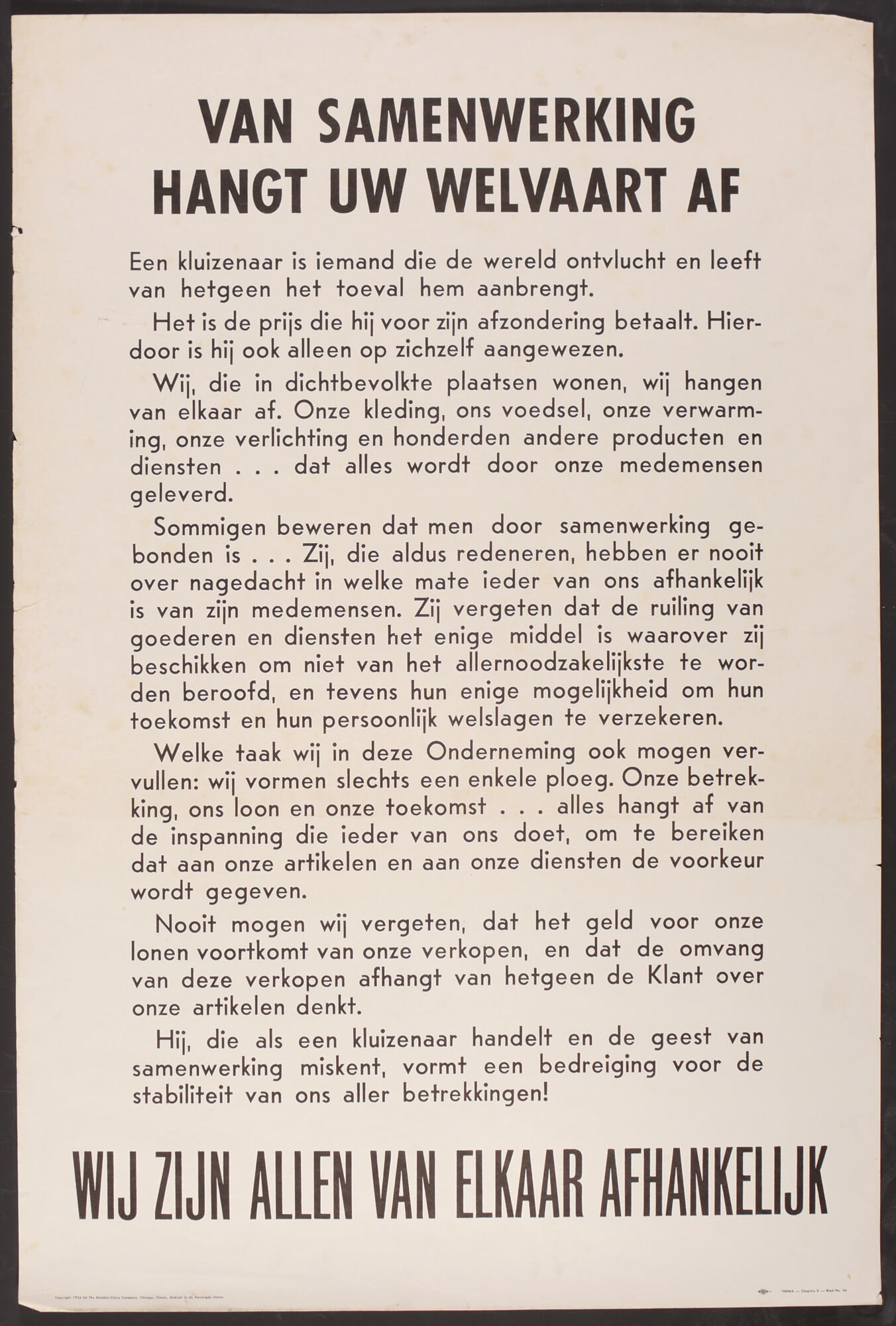 Affiche om werknemers te motiveren