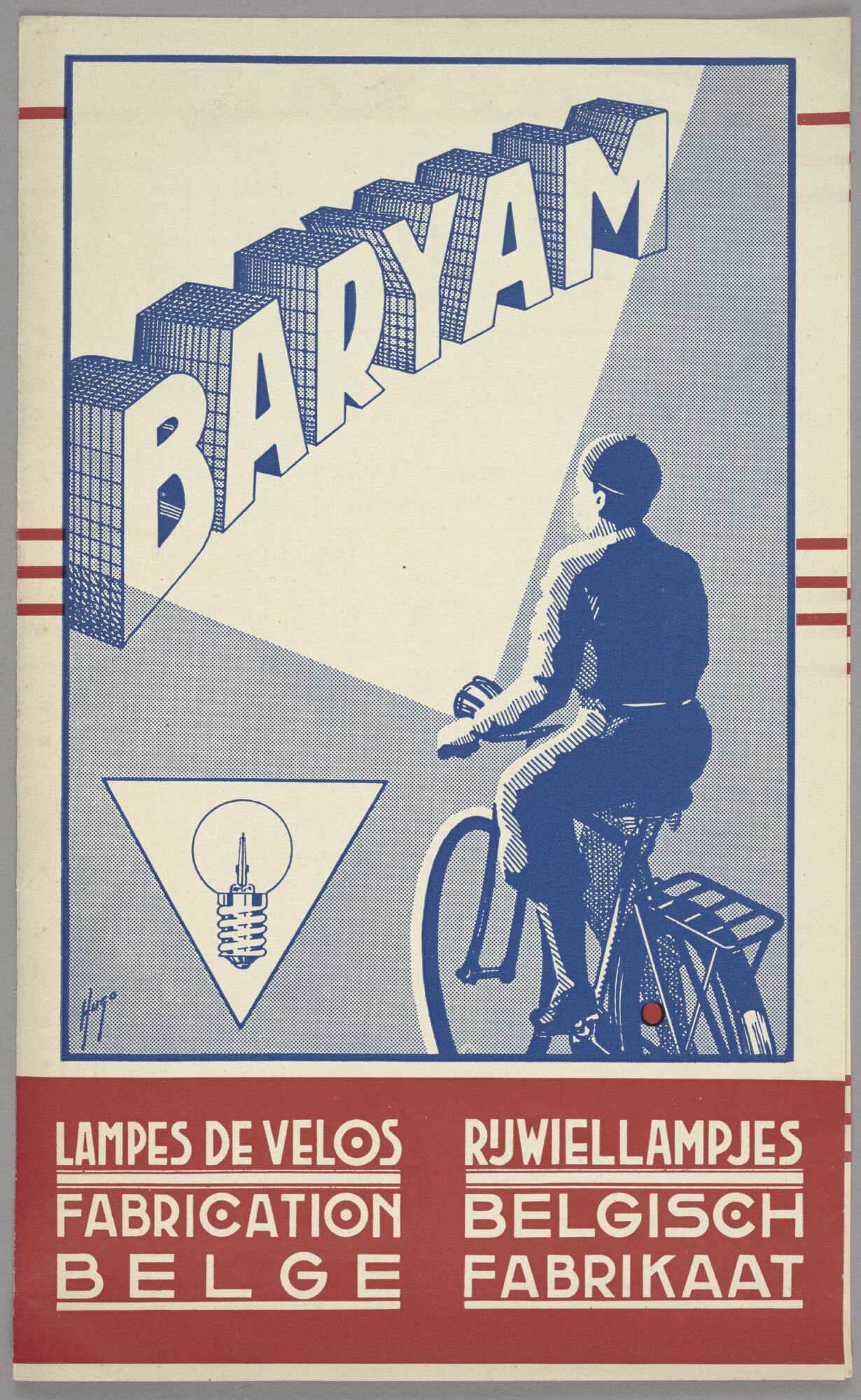 Productfolder met rijwiellampjes geproduceerd door Baryam in Sint-Truiden