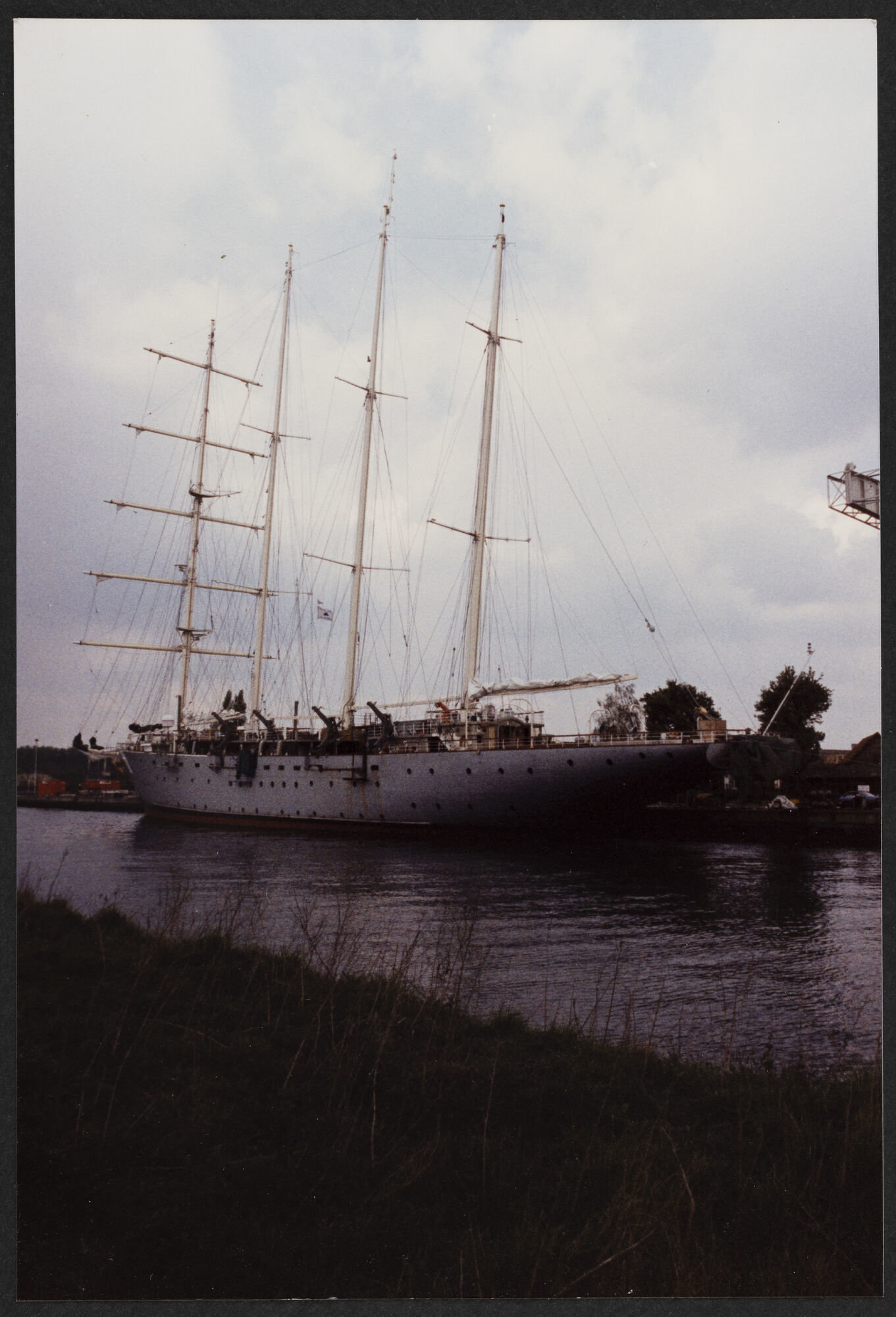 Zeilschip Star Clipper aan de kade bij Scheepswerven Langerbrugge in Gent