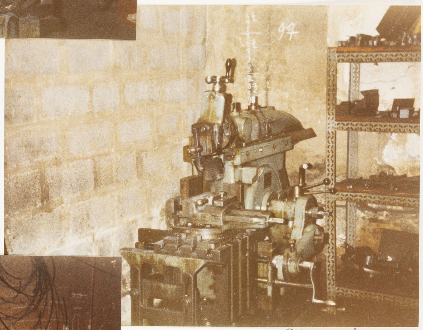 Schaafbank in machinewerkplaats van Lentz in Gent