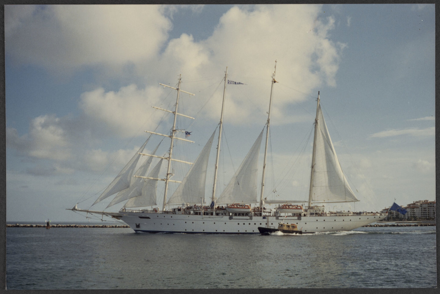 Zeilschip Star Clipper tijdens vaart