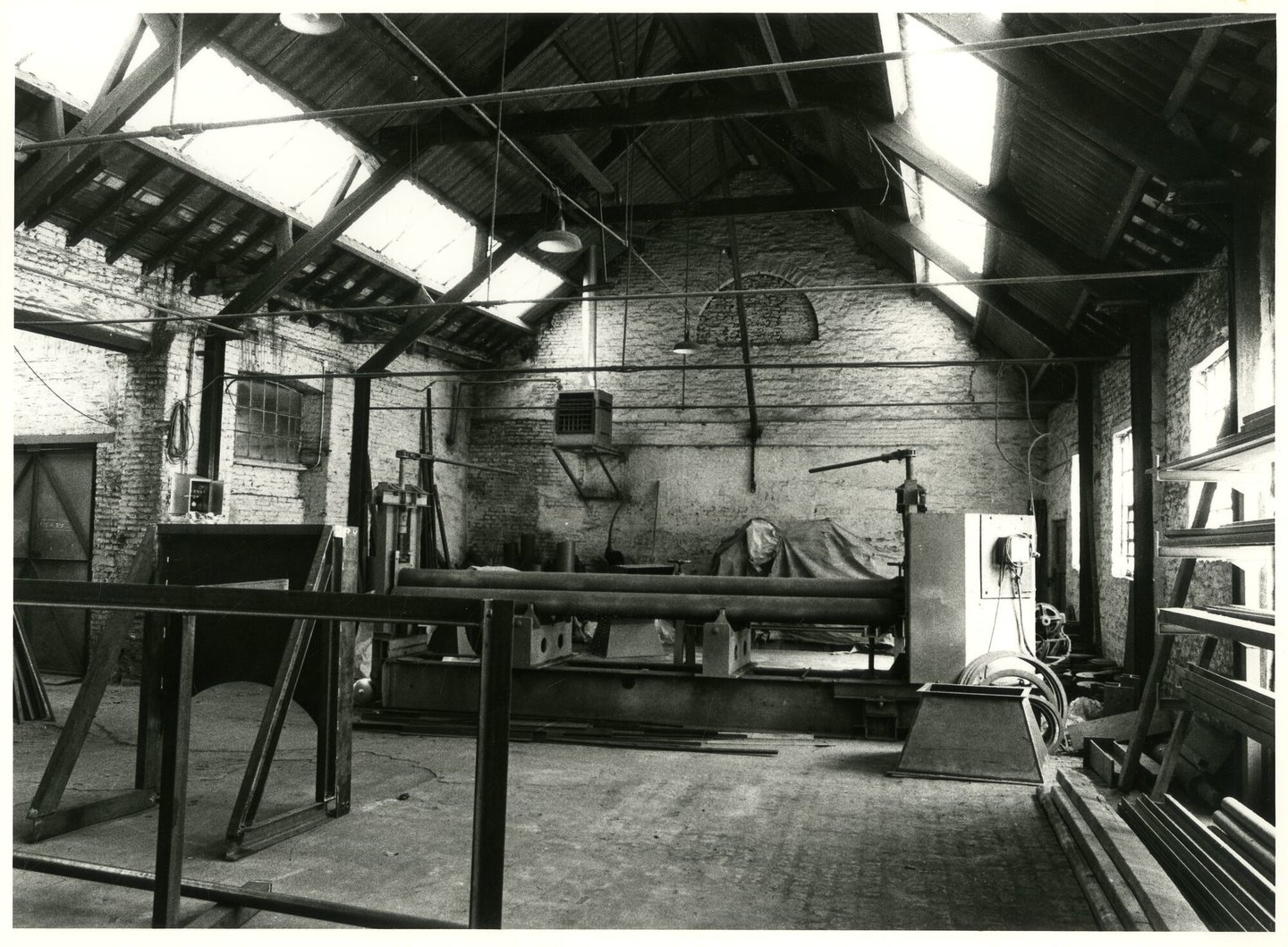 Binnenzicht werkplaats van metaalconstructiebedrijf Reichardt in Gent