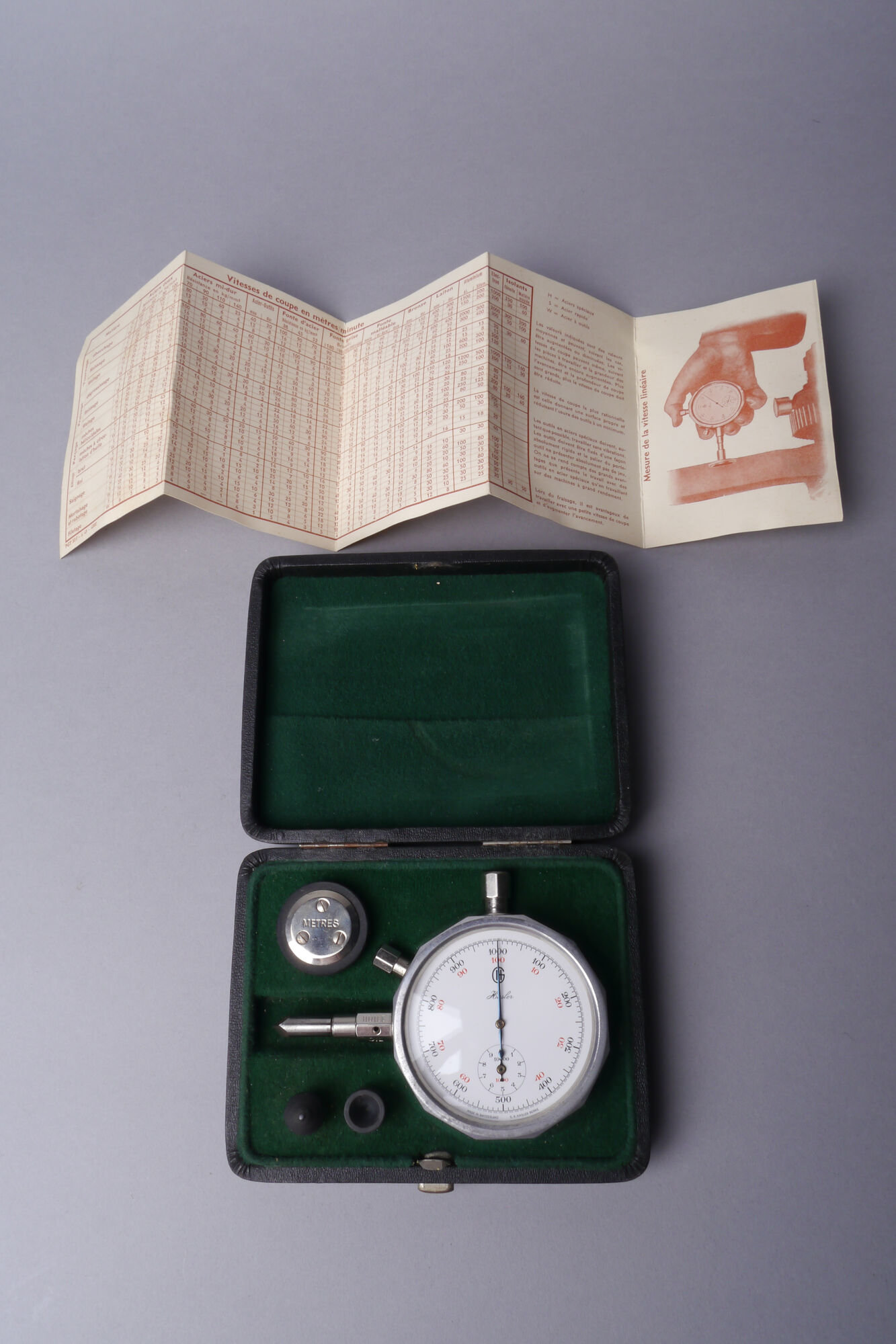 Mechanische tachometer of toerentalmeter van het merk Hasler