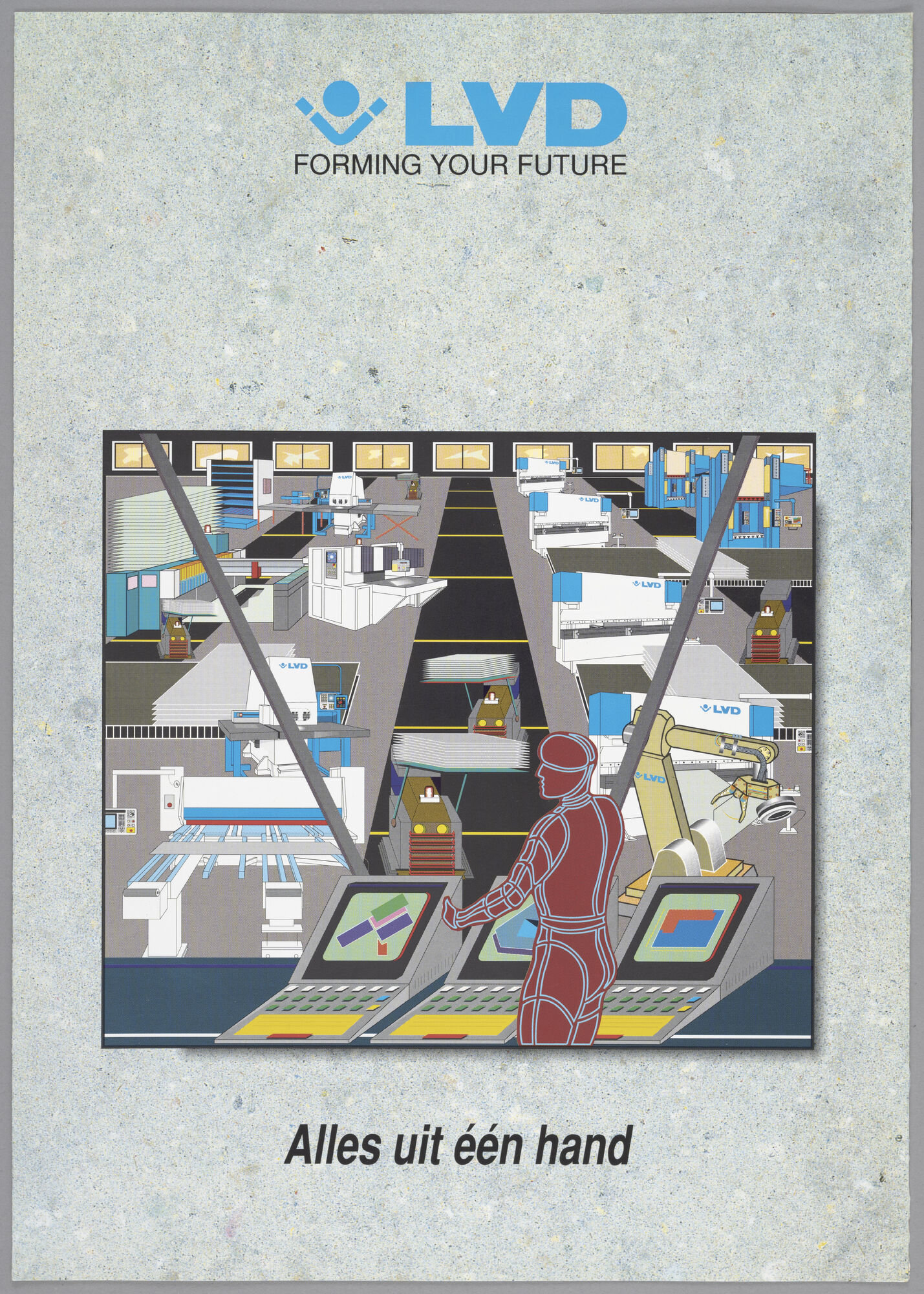 Productbrochure met plaatscharen geproduceerd door LVD in Gullegem