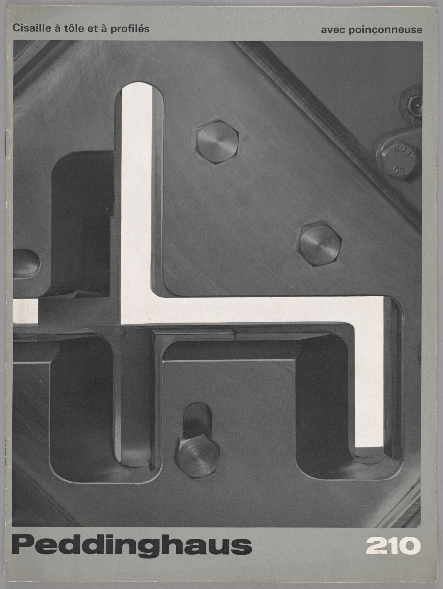 Productbrochure met plaat- en profielscharen van het merk Peddinghaus