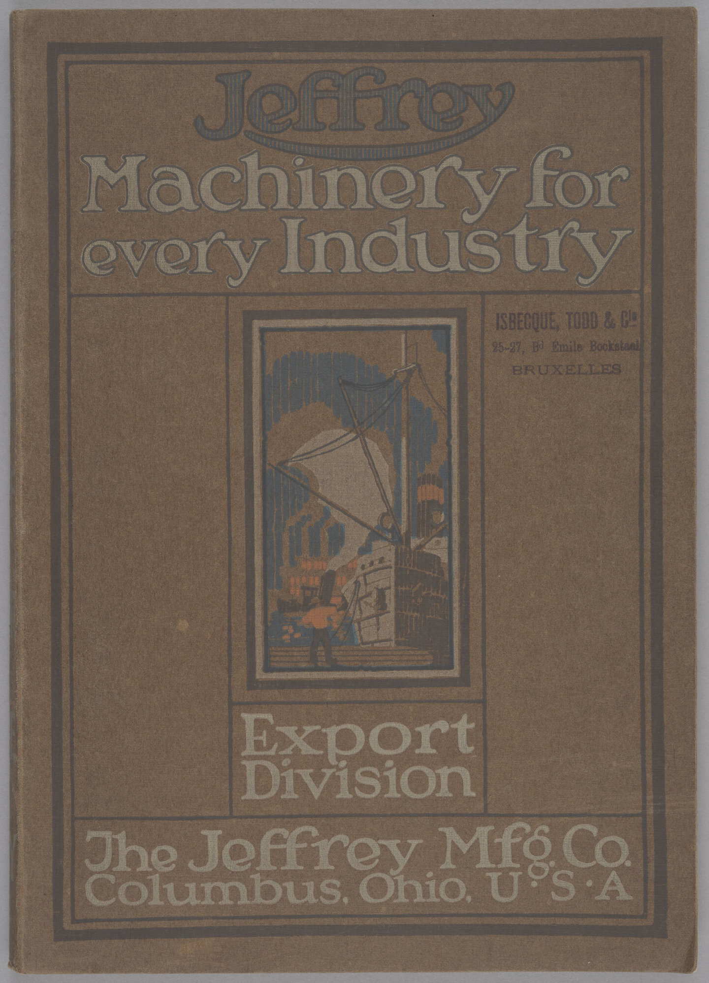 Productcatalogus met machines voor de industrie geproduceerd door Jeffrey in de Verenigde Staten van Amerika