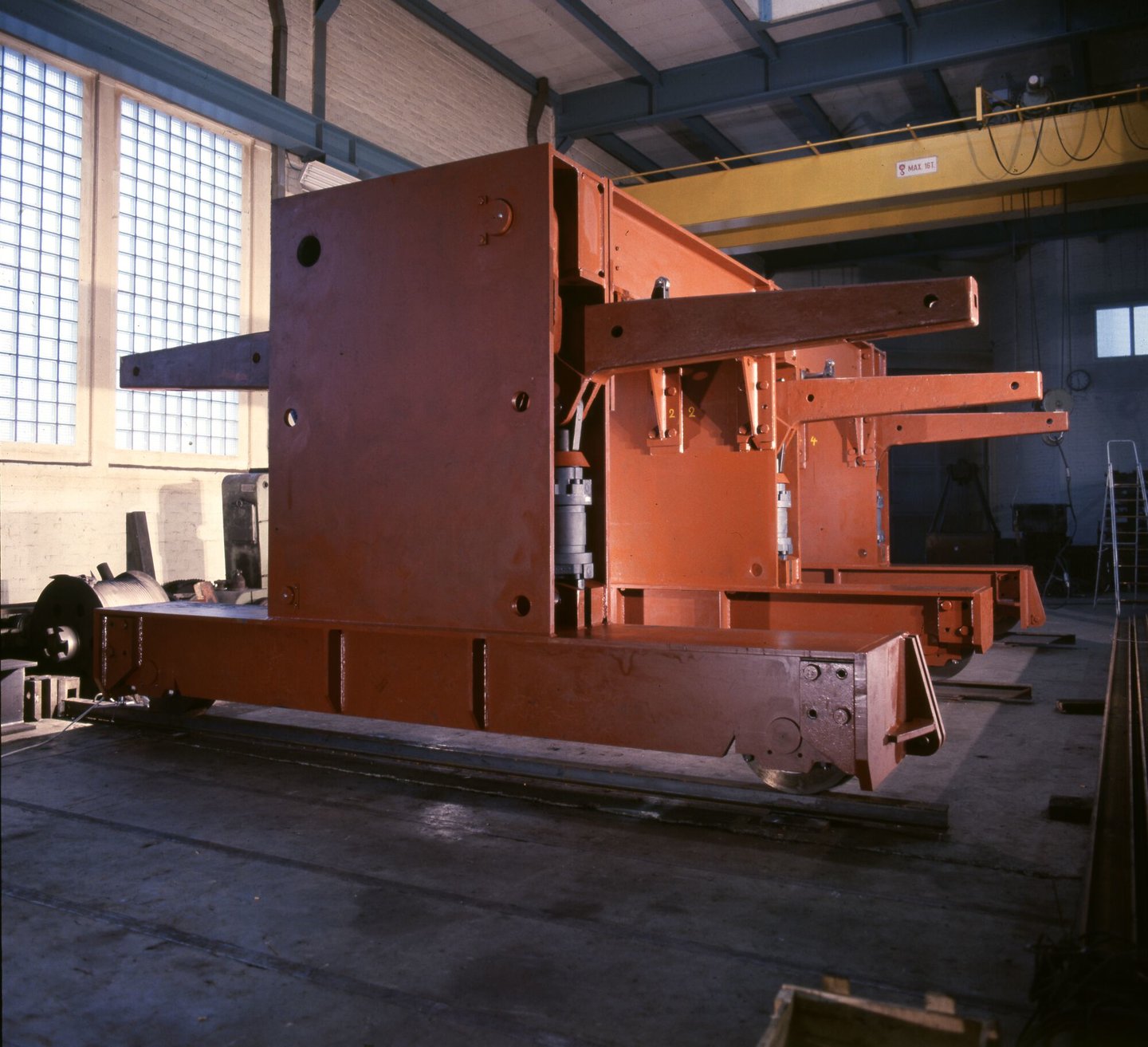 Machineonderdeel in productiehal van Gentse Metaalwerken in Gent