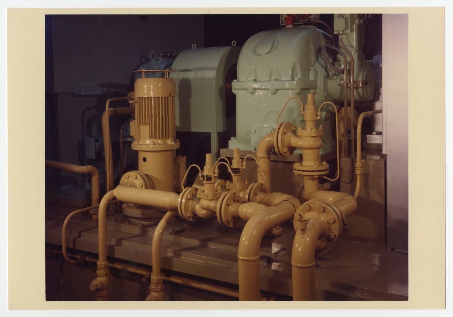 Detail van een turbogenerator geproduceerd door machinebouwer ACEC in Gent