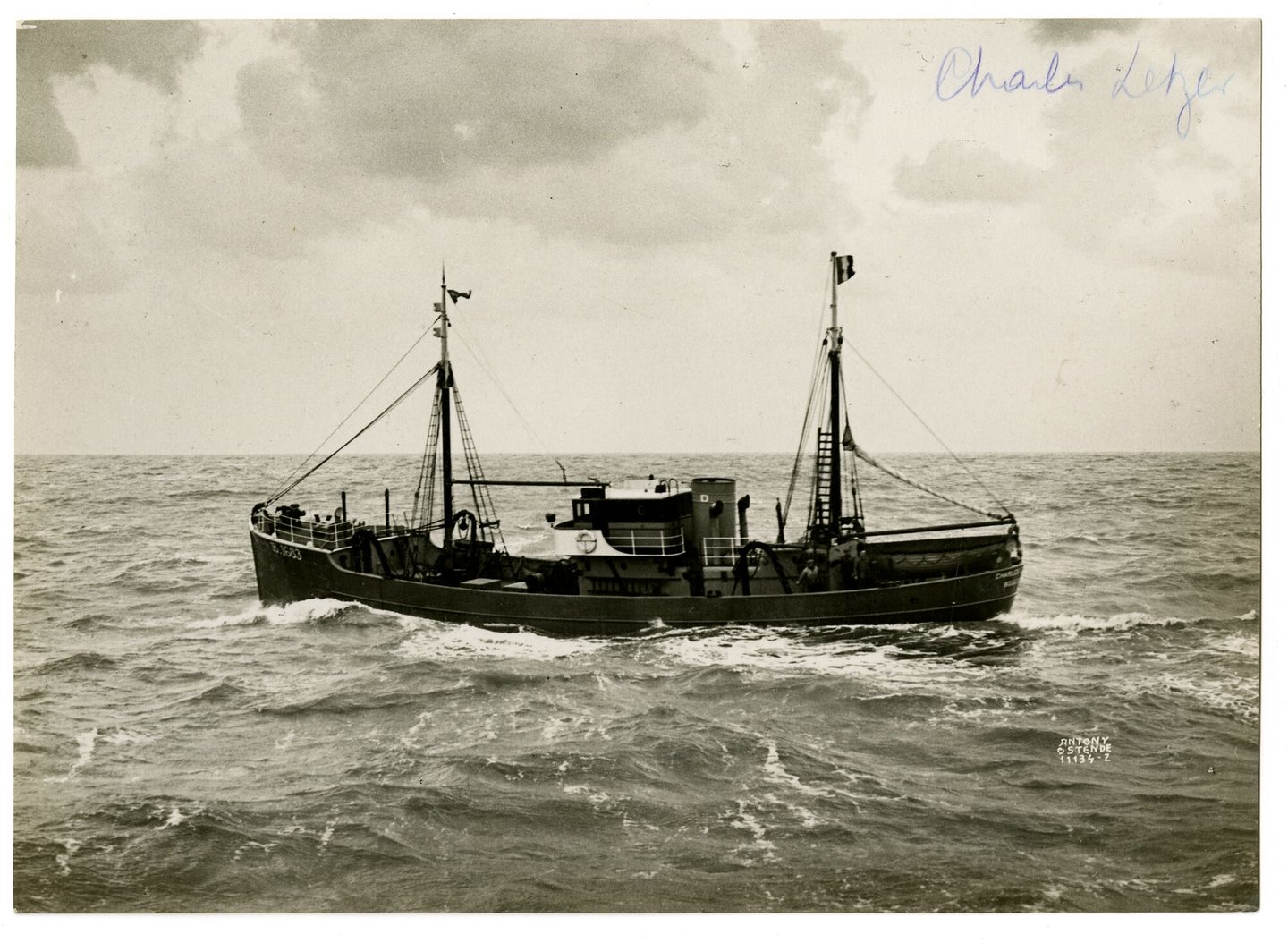 Vissersboot B.1683 Charles tijdens de vaart