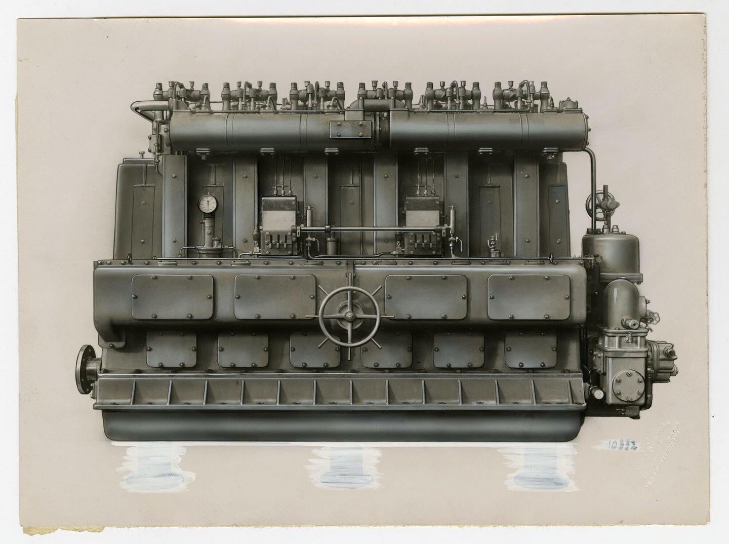 Publicatiebeeld met industriële dieselmotor geproduceerd door SEM-Carels in Gent