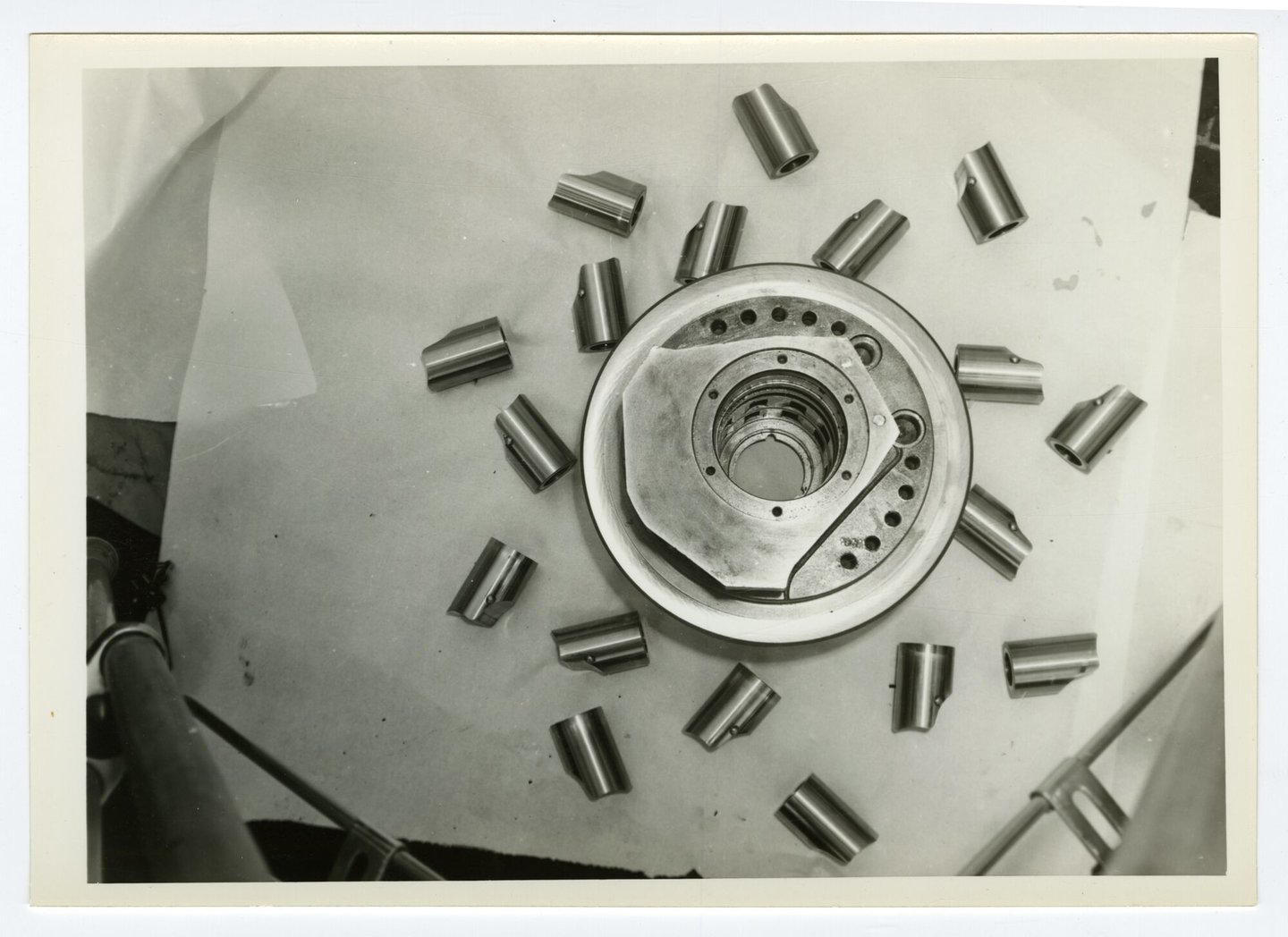 Detail van een machineonderdeel geproduceerd door machinebouwer ACEC in Gent