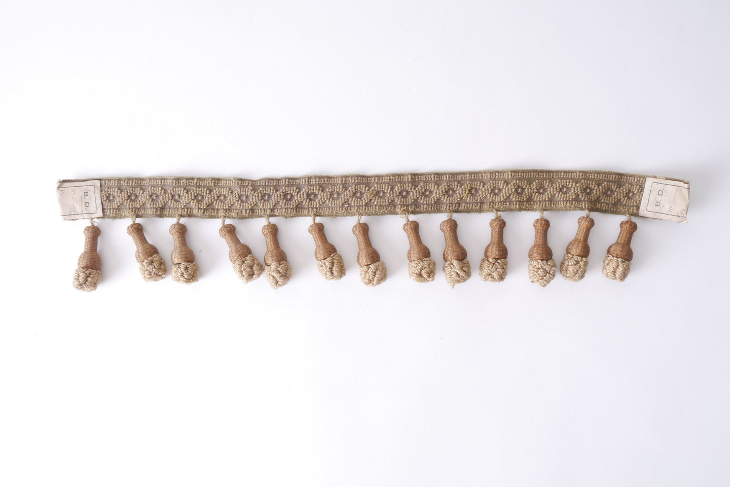 Frange als onderdeel voor het vervaardigen van passement