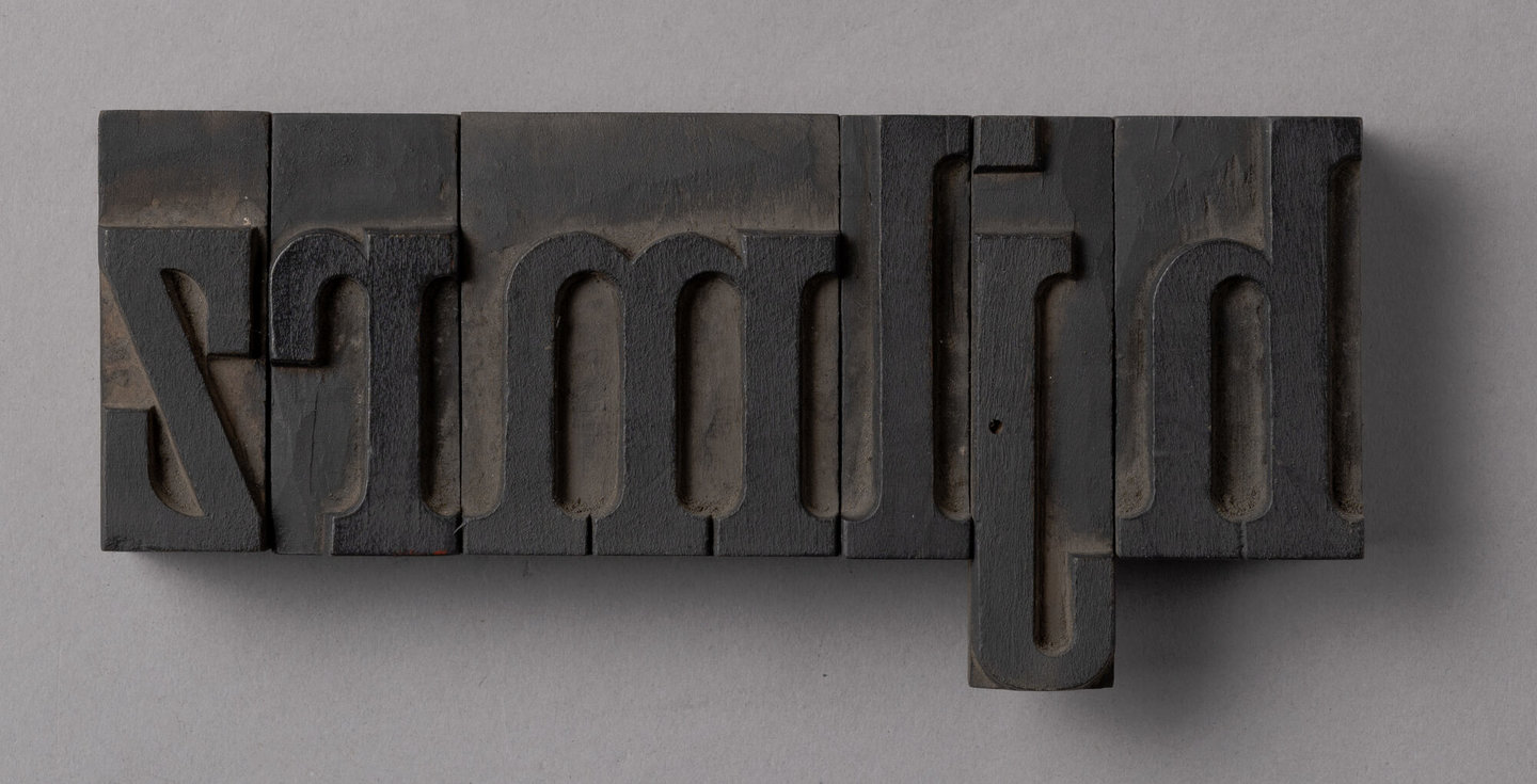 Houten drukletters van het type Antique Clarendon