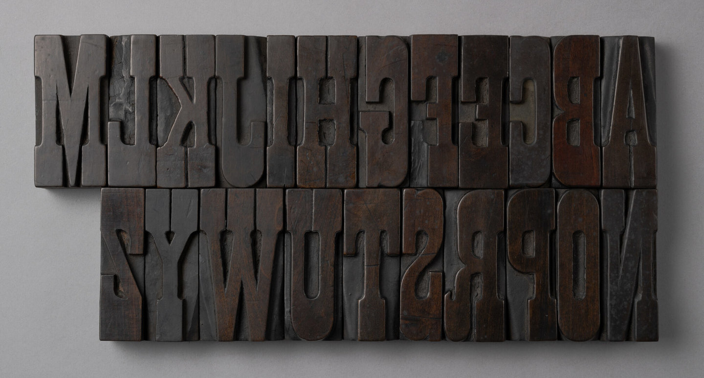 Houten drukletters van het type Antique Clarendon
