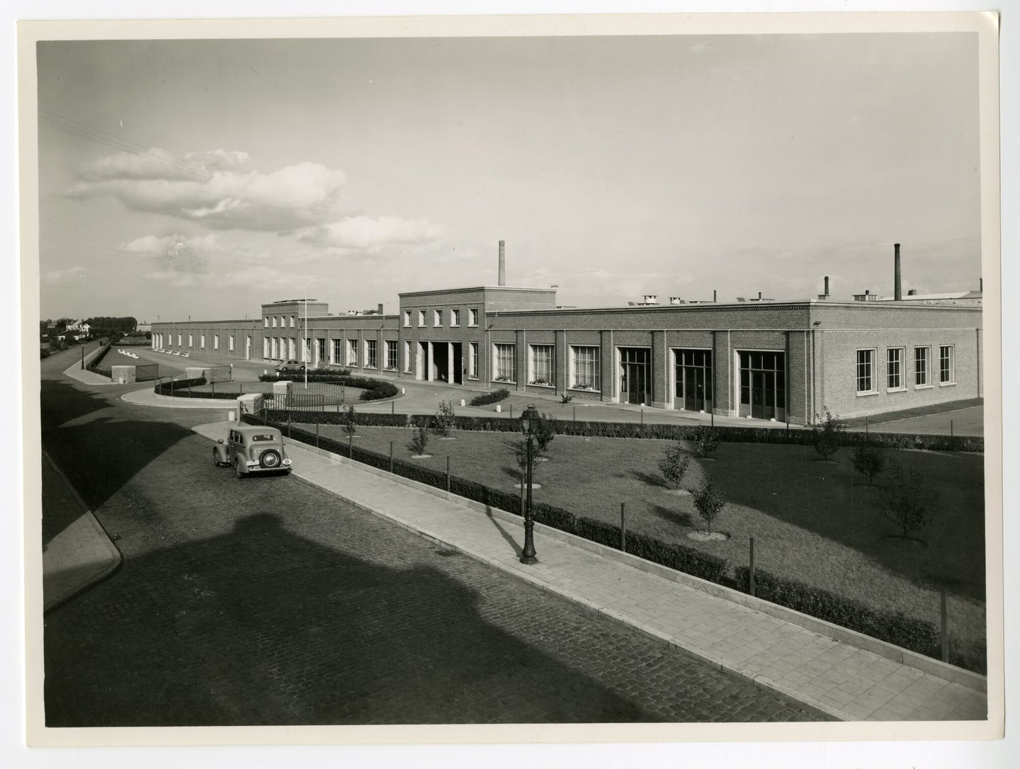 Buitenzicht van textielfabriek Cotonnière Braun in Gent