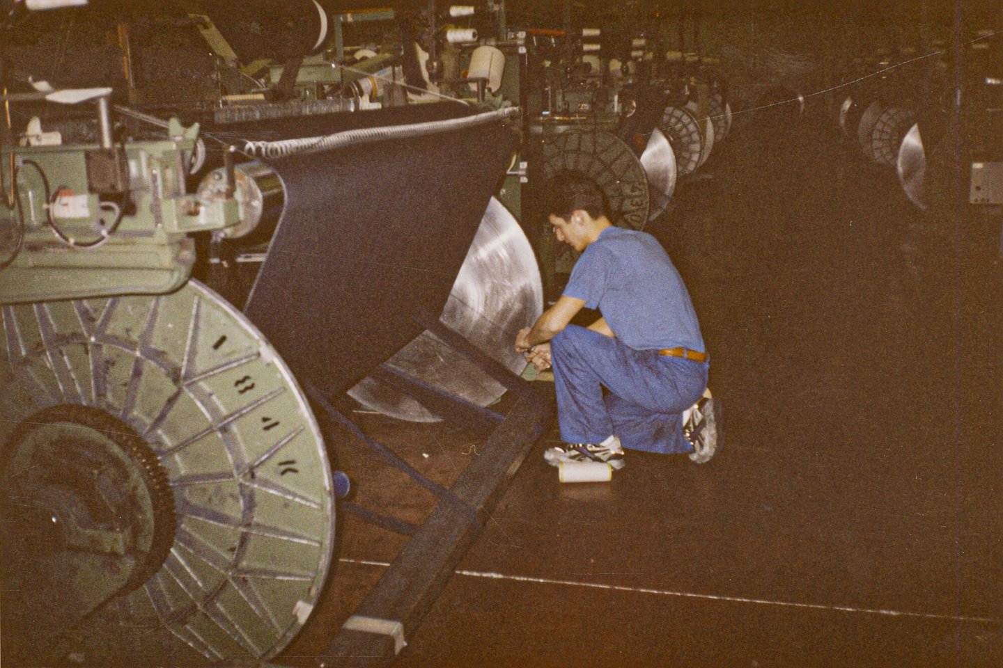 Binnenzicht weverij UCO Braun in Gent