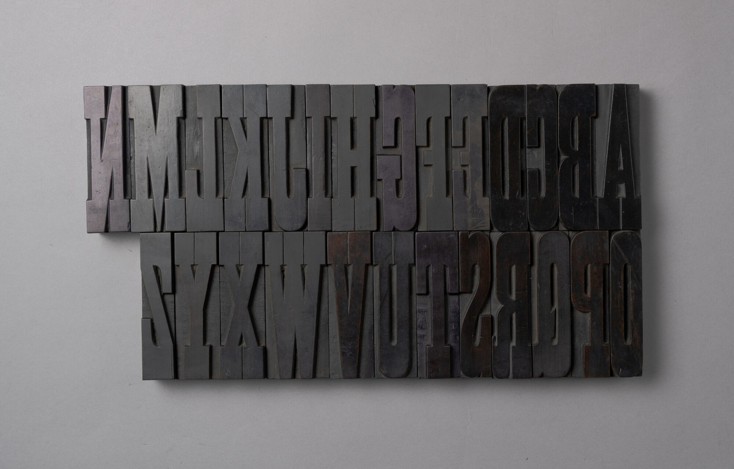 Houten drukletters van het type French Antique