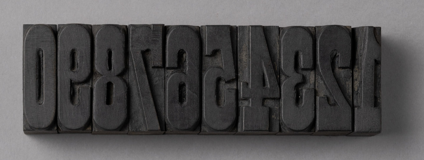 Houten drukletters van het type French Antique