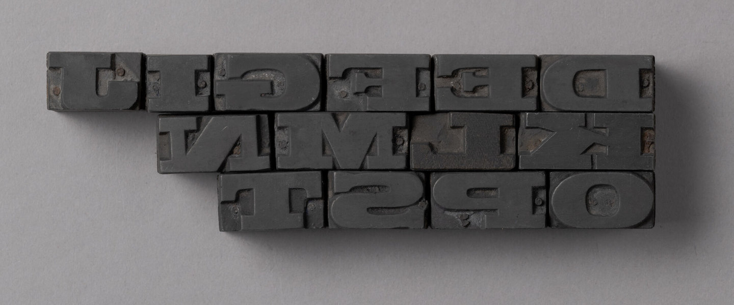 Houten drukletters van het type Antique