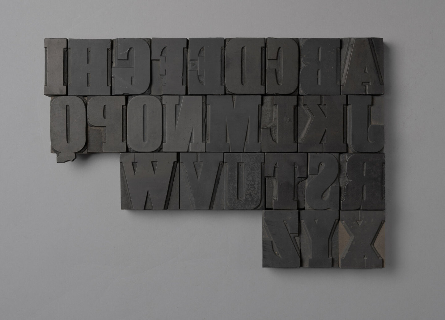 Houten drukletters van het type Antique