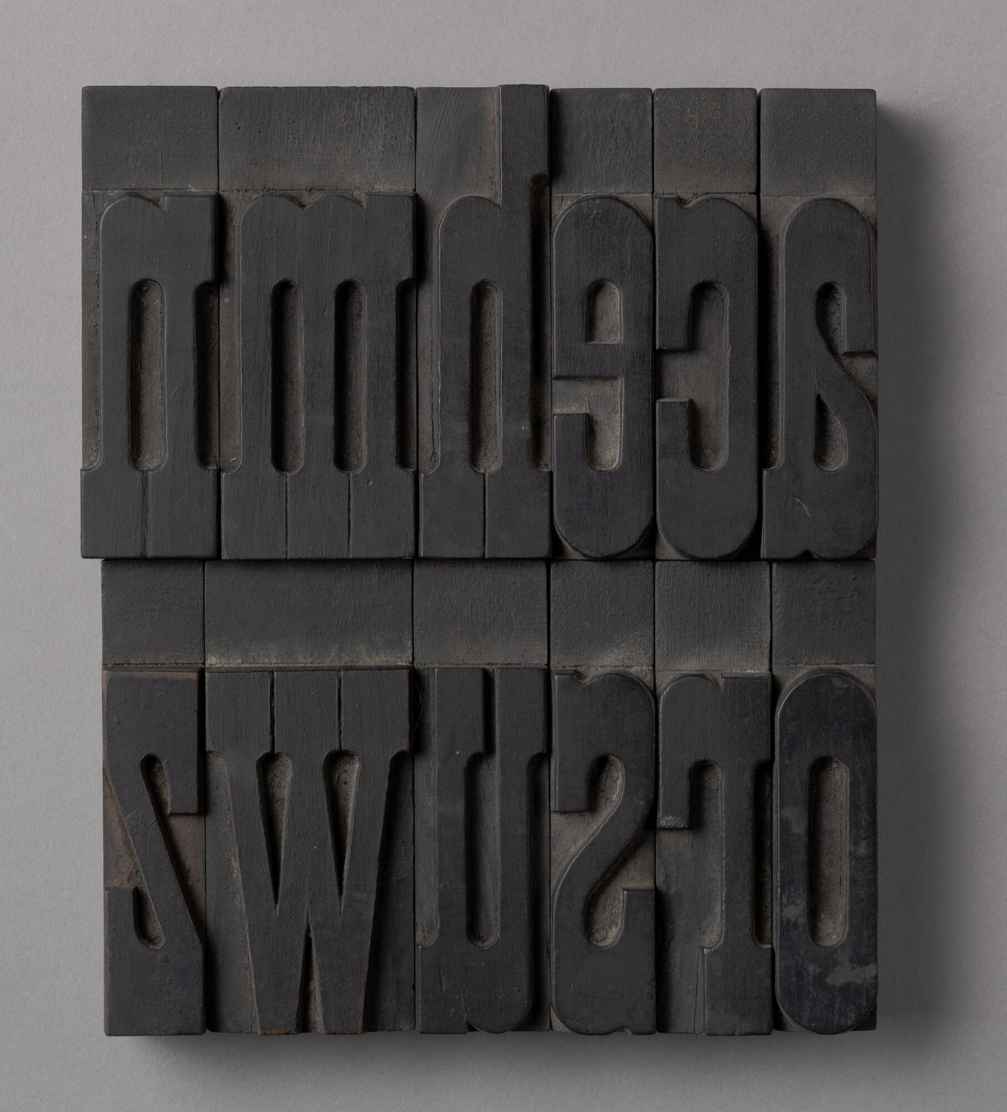 Houten drukletters van het type French Clarendon