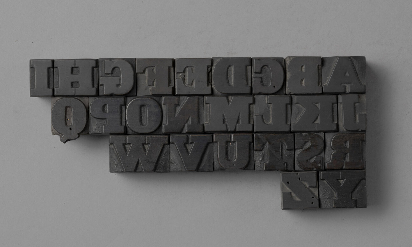 Houten drukletters van het type Antique