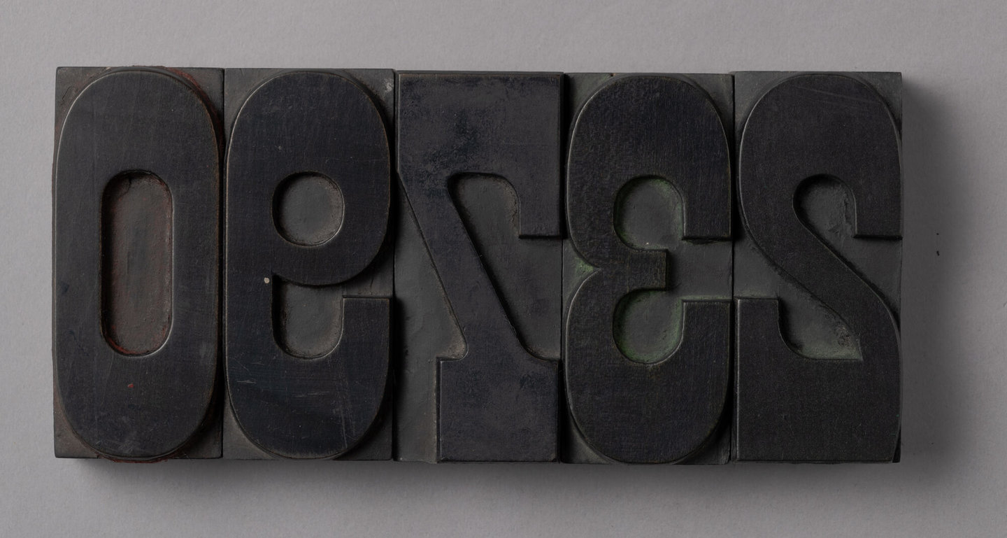 Houten drukletters van het type French Antique