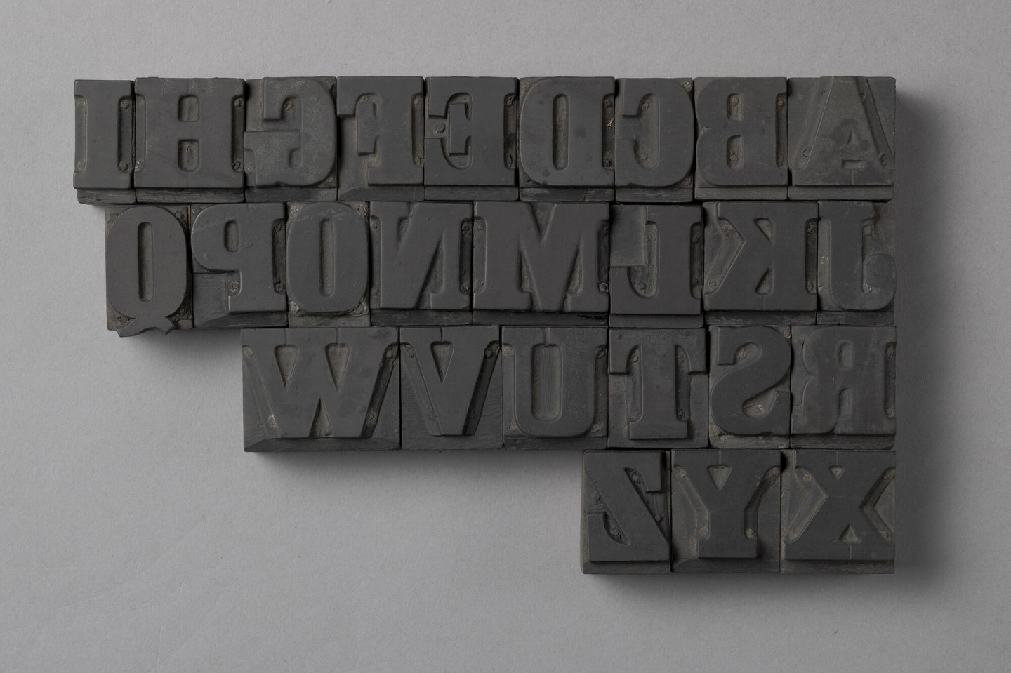 Houten drukletters van het type Antique