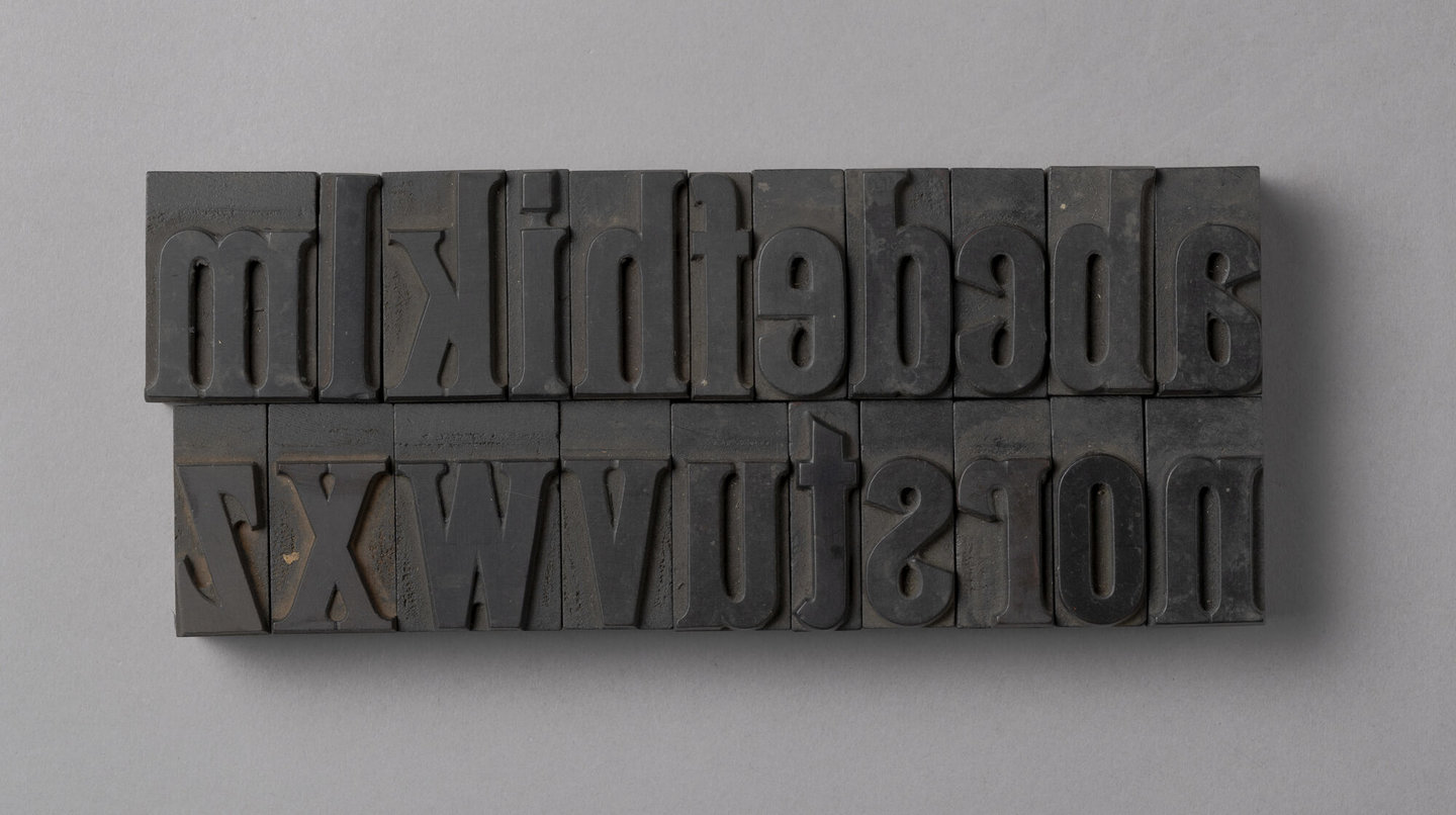 Houten drukletters van het type Decorative