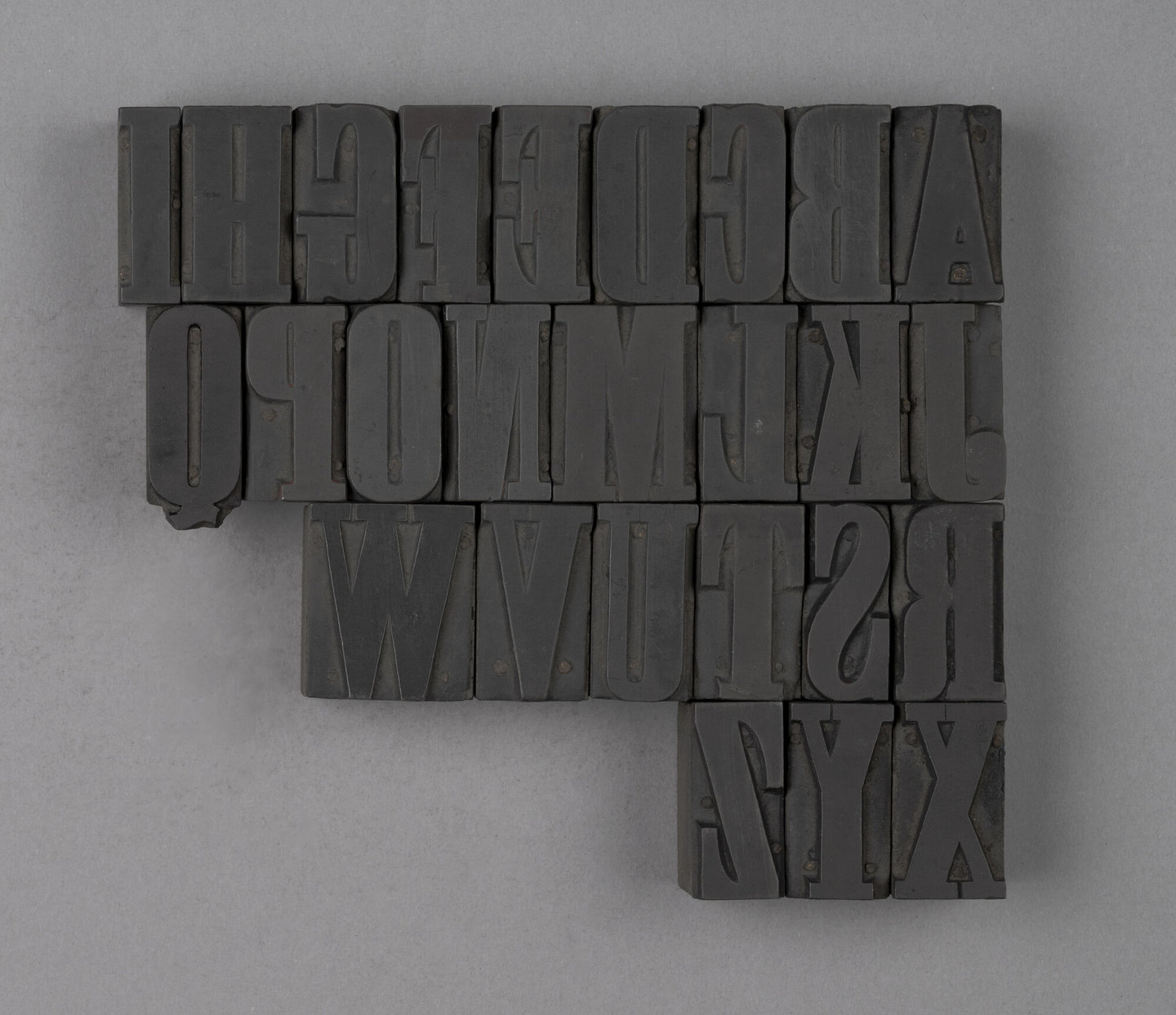 Houten drukletters van het type Antique