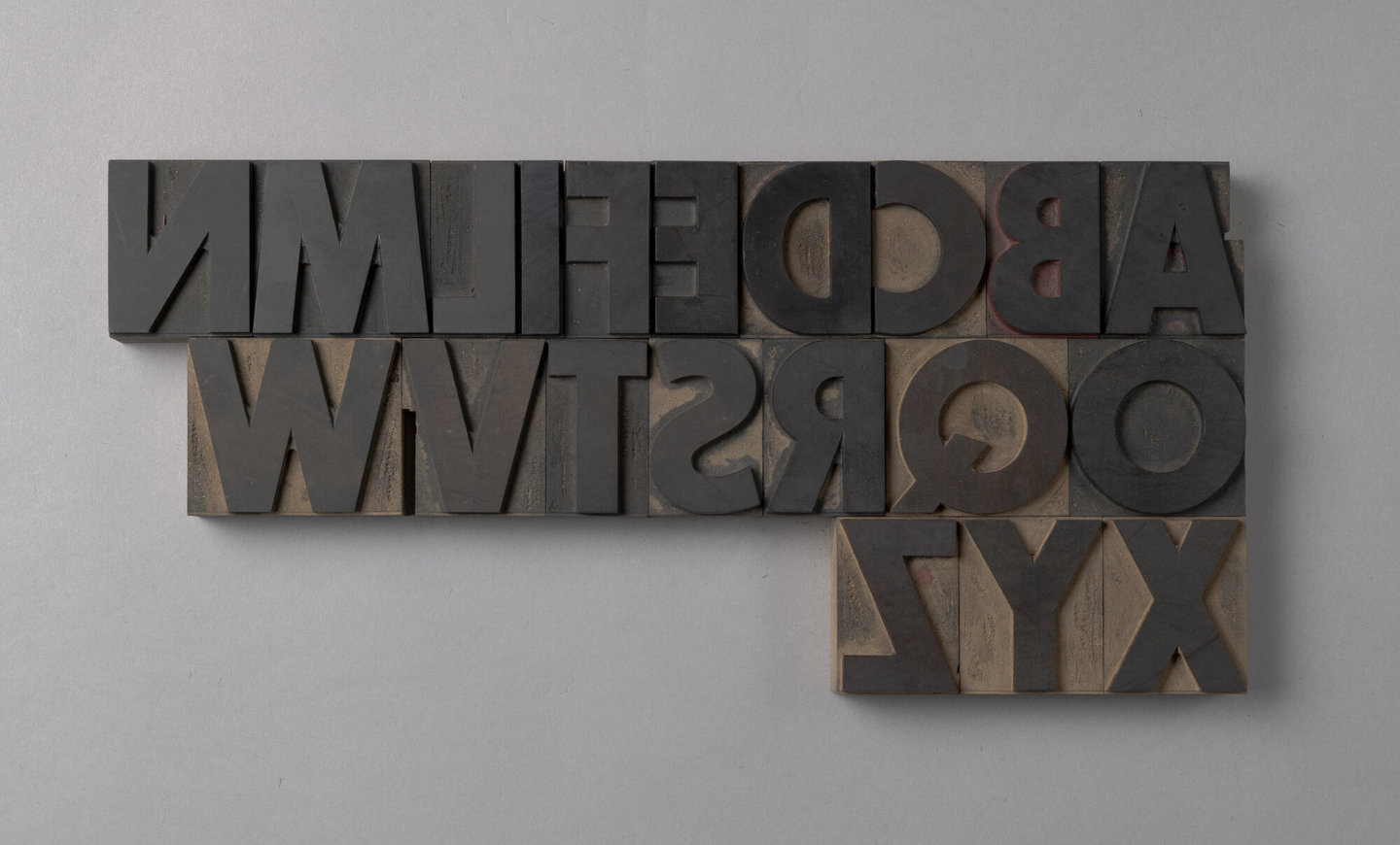 Houten drukletters van het type Gothic