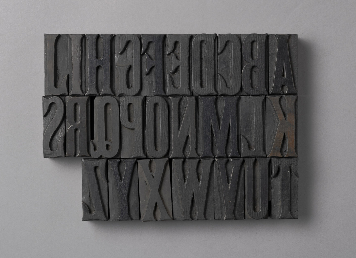 Houten drukletters van het type Decorative