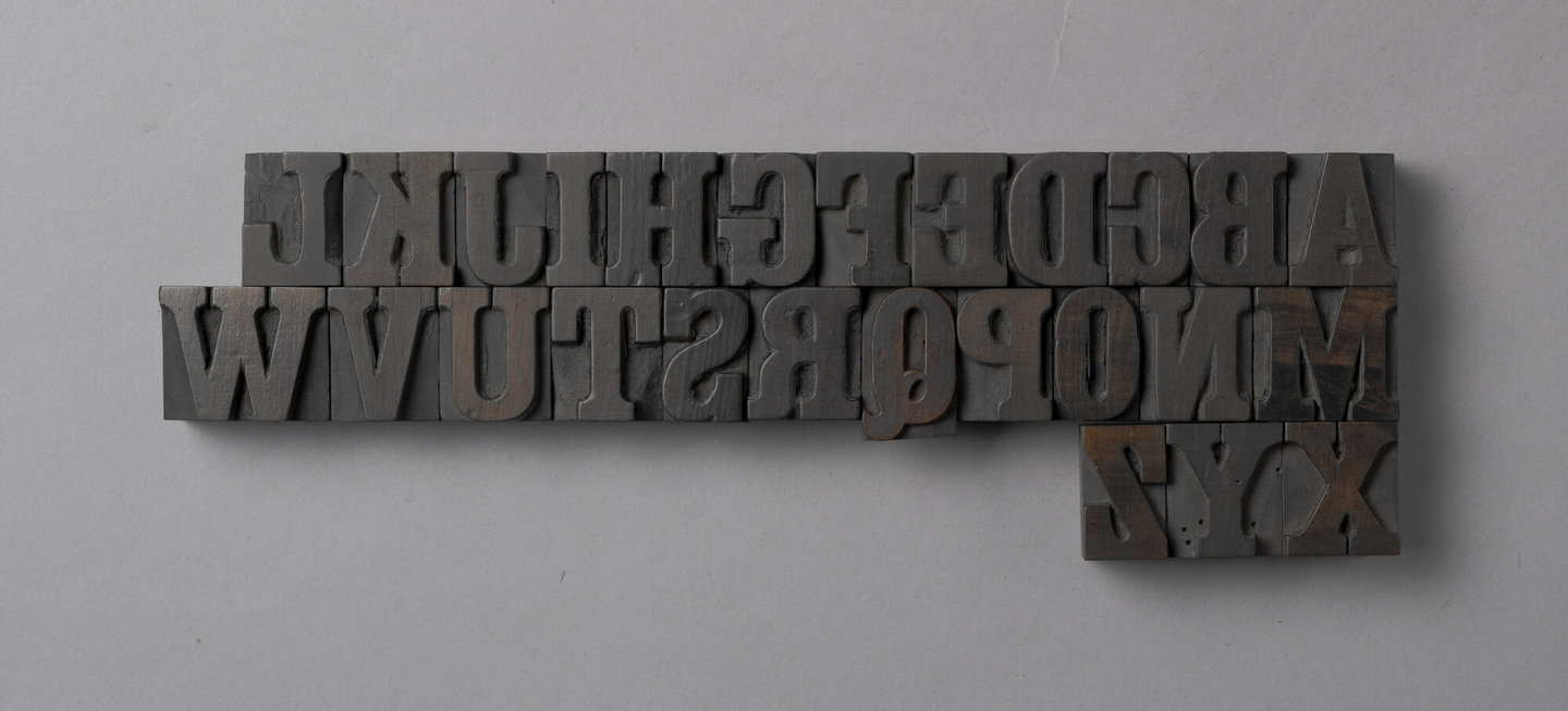 Houten drukletters van het type Antique Clarendon