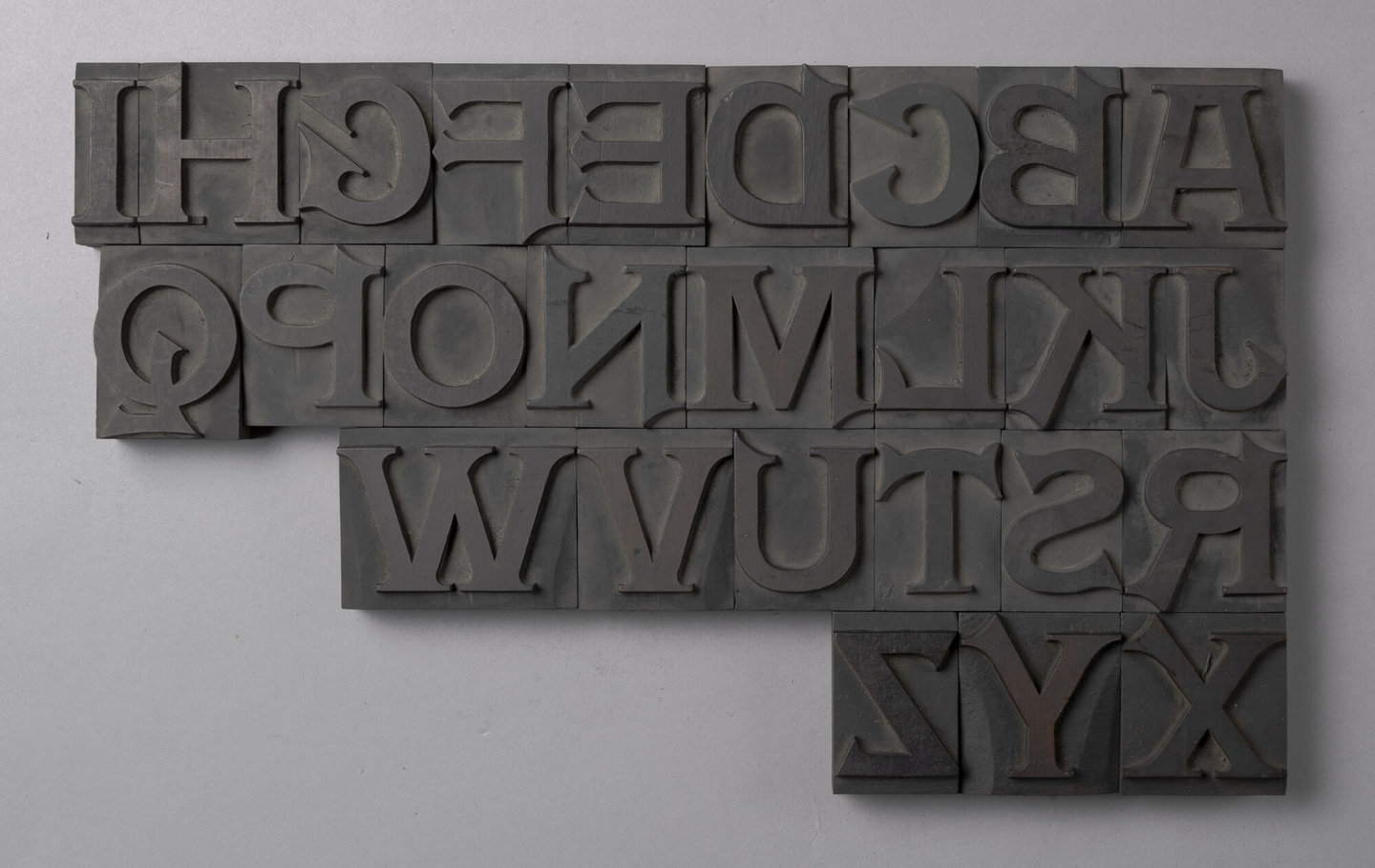 Houten drukletters van het type Decorative