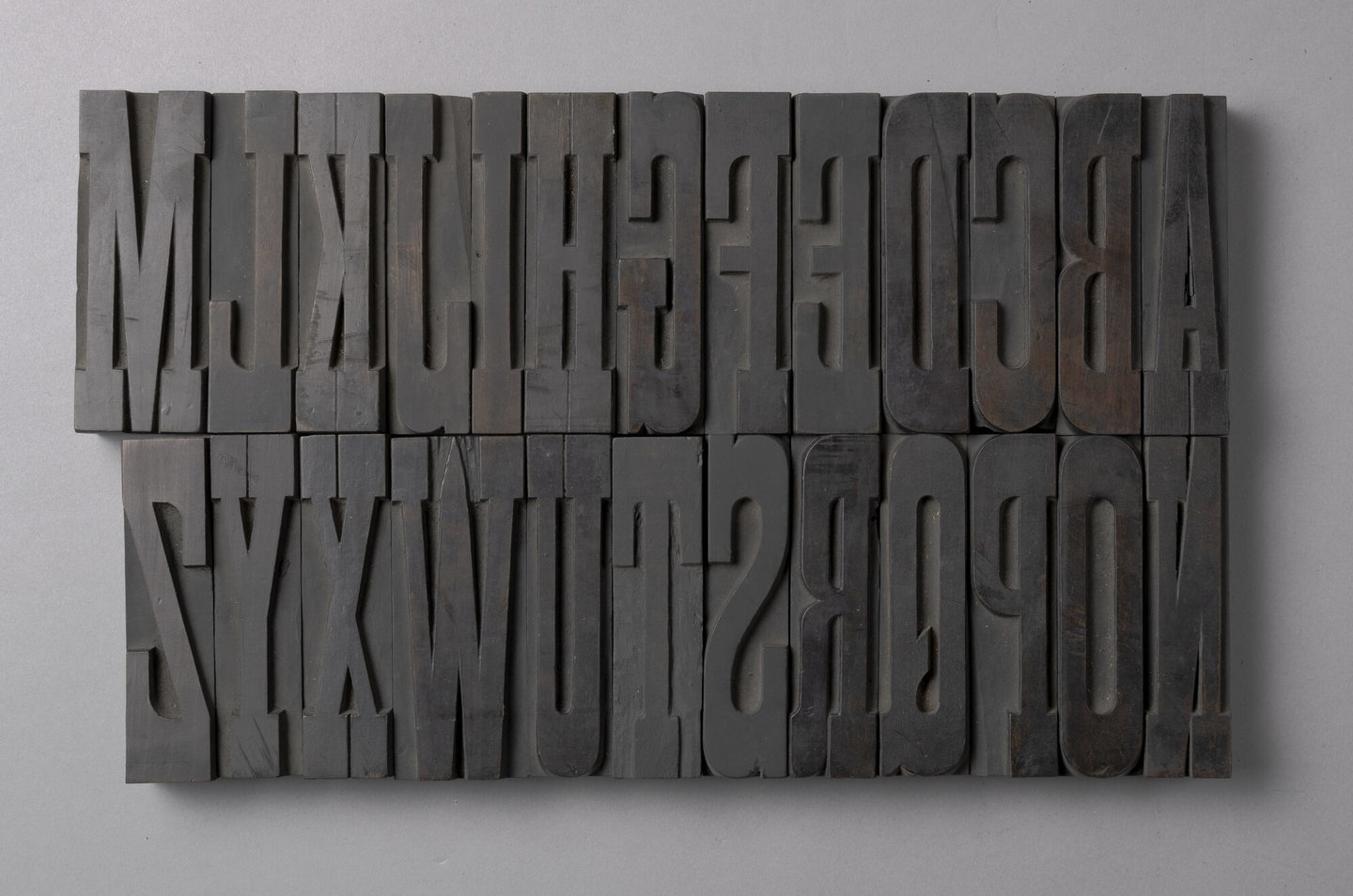 Houten drukletters van het type French Antique