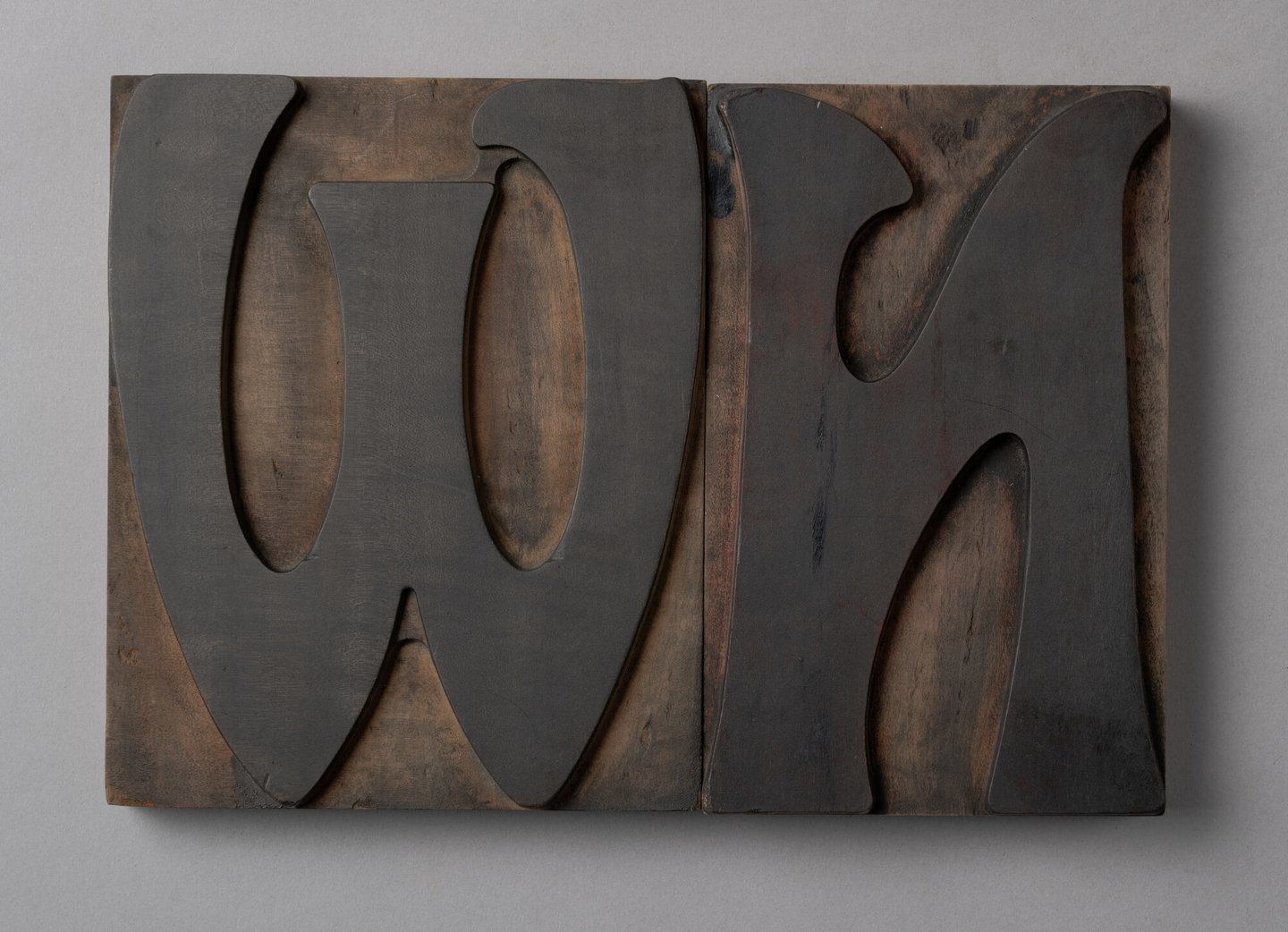 Houten drukletters van het type Decorative