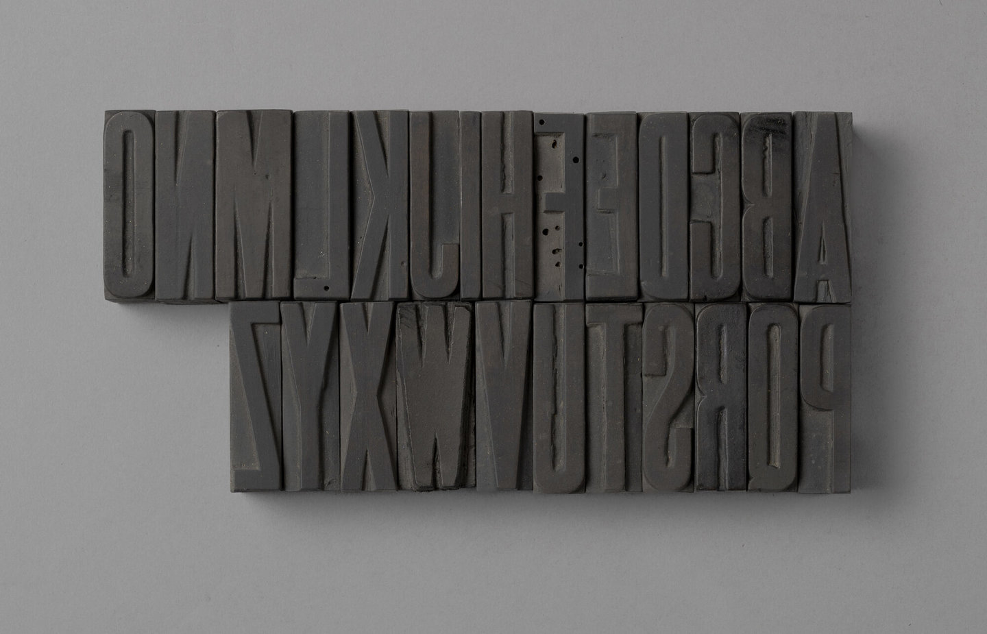 Houten drukletters van het type Gothic