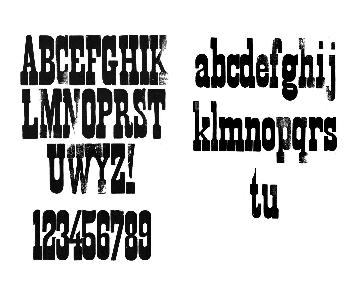 Houten drukletters van het type Antique Clarendon