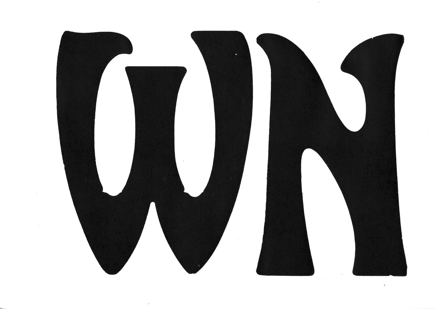 Houten drukletters van het type Decorative