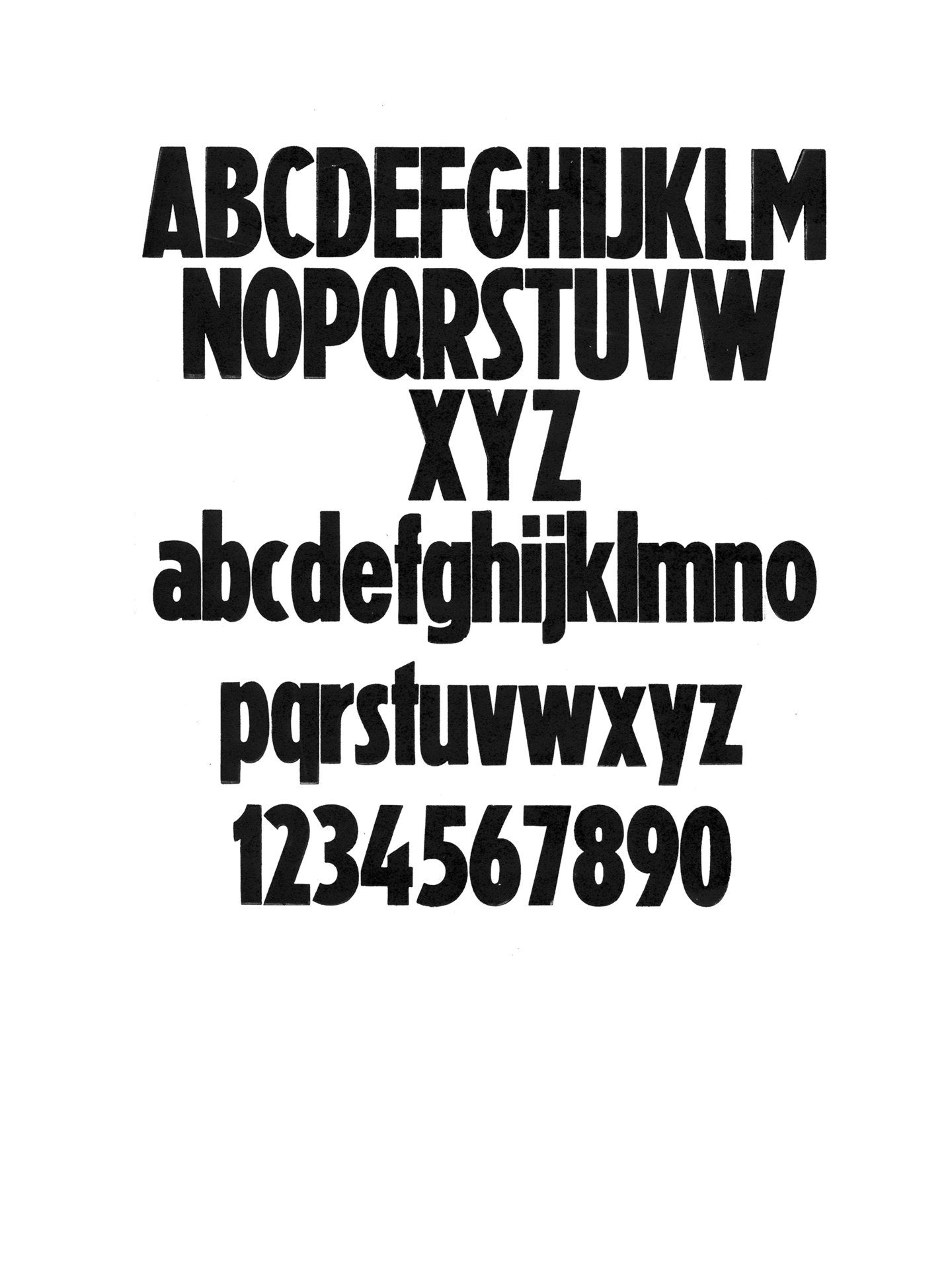 Houten drukletters van het type Gothic