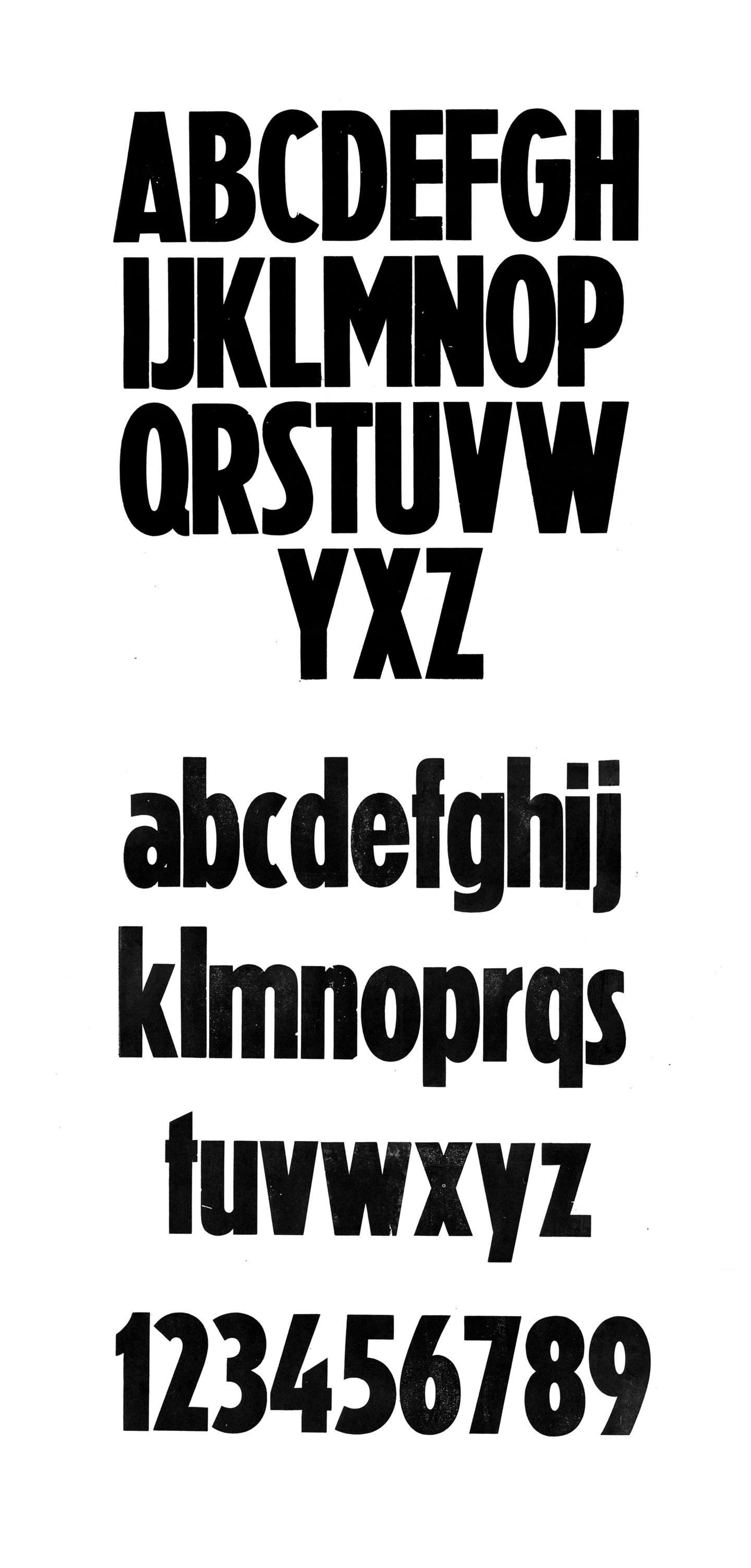 Houten drukletters van het type Gothic