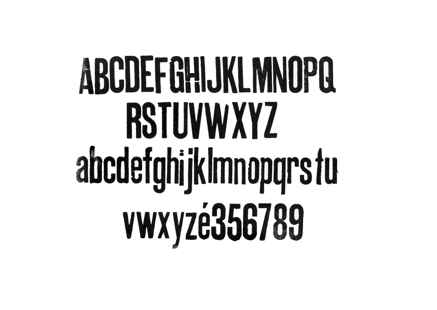 Houten drukletters van het type Gothic