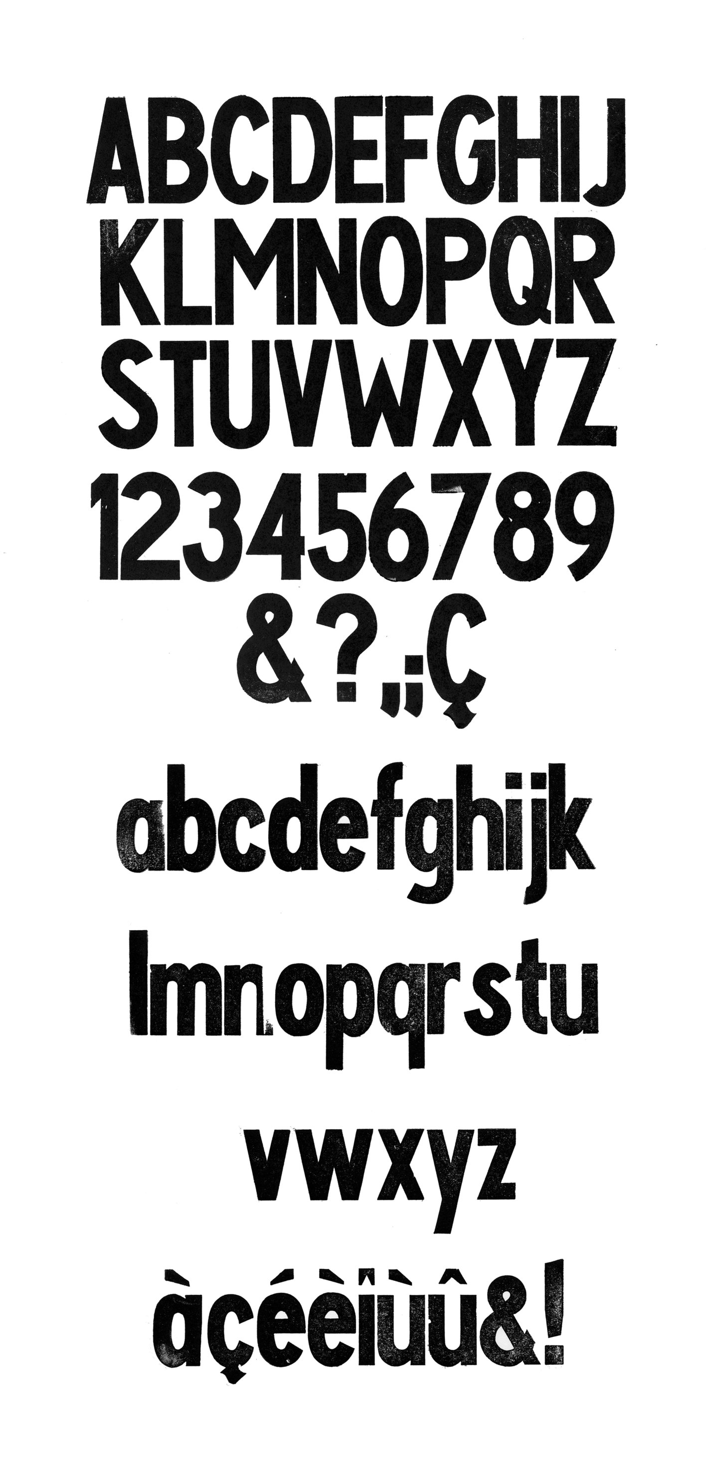 Houten drukletters van het type Gothic