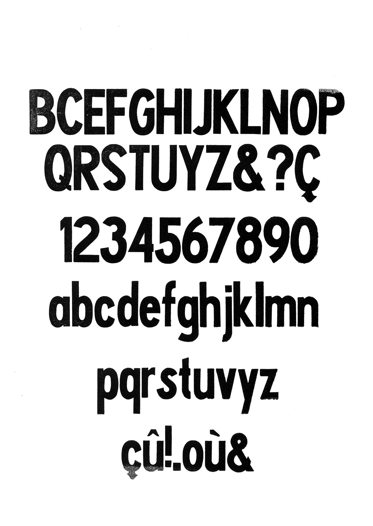 Houten drukletters van het type Gothic