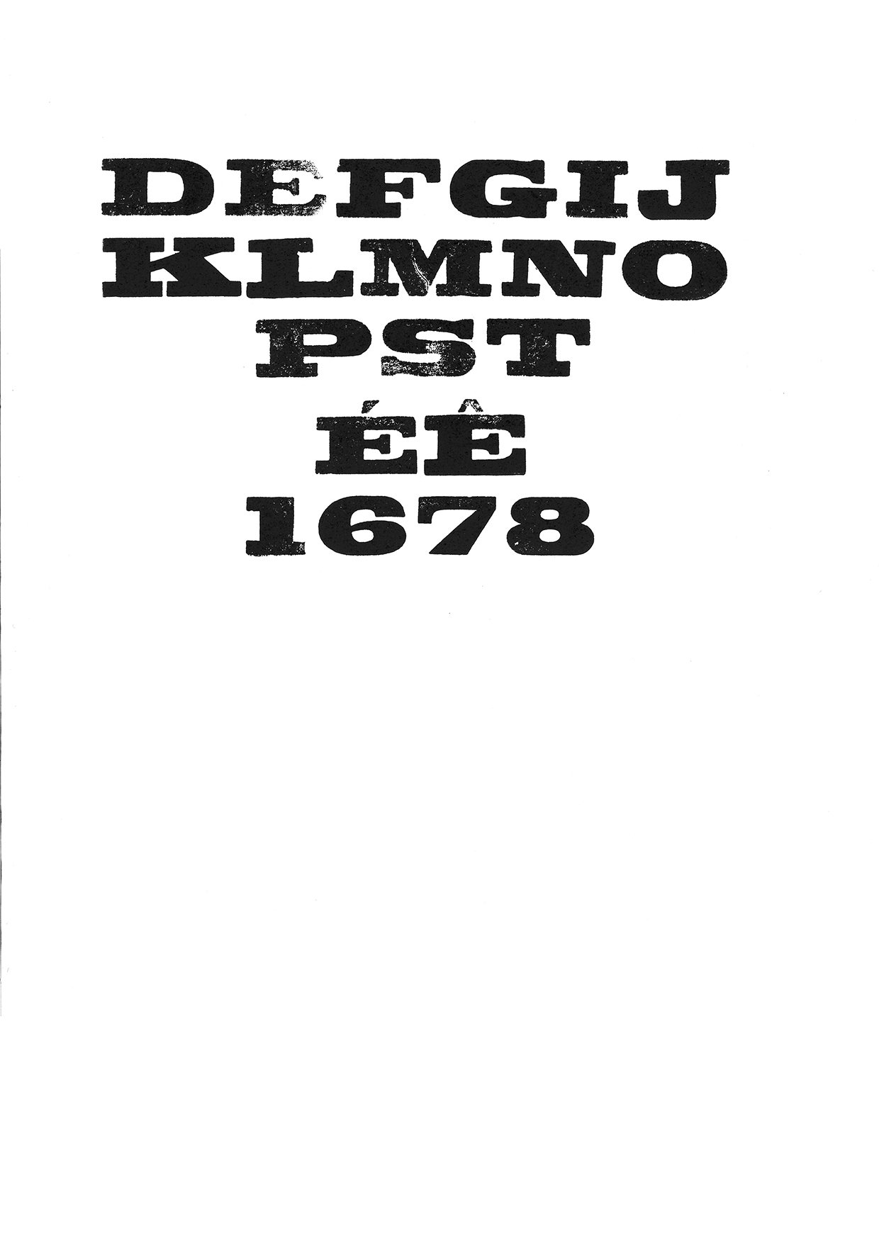 Houten drukletters van het type Antique