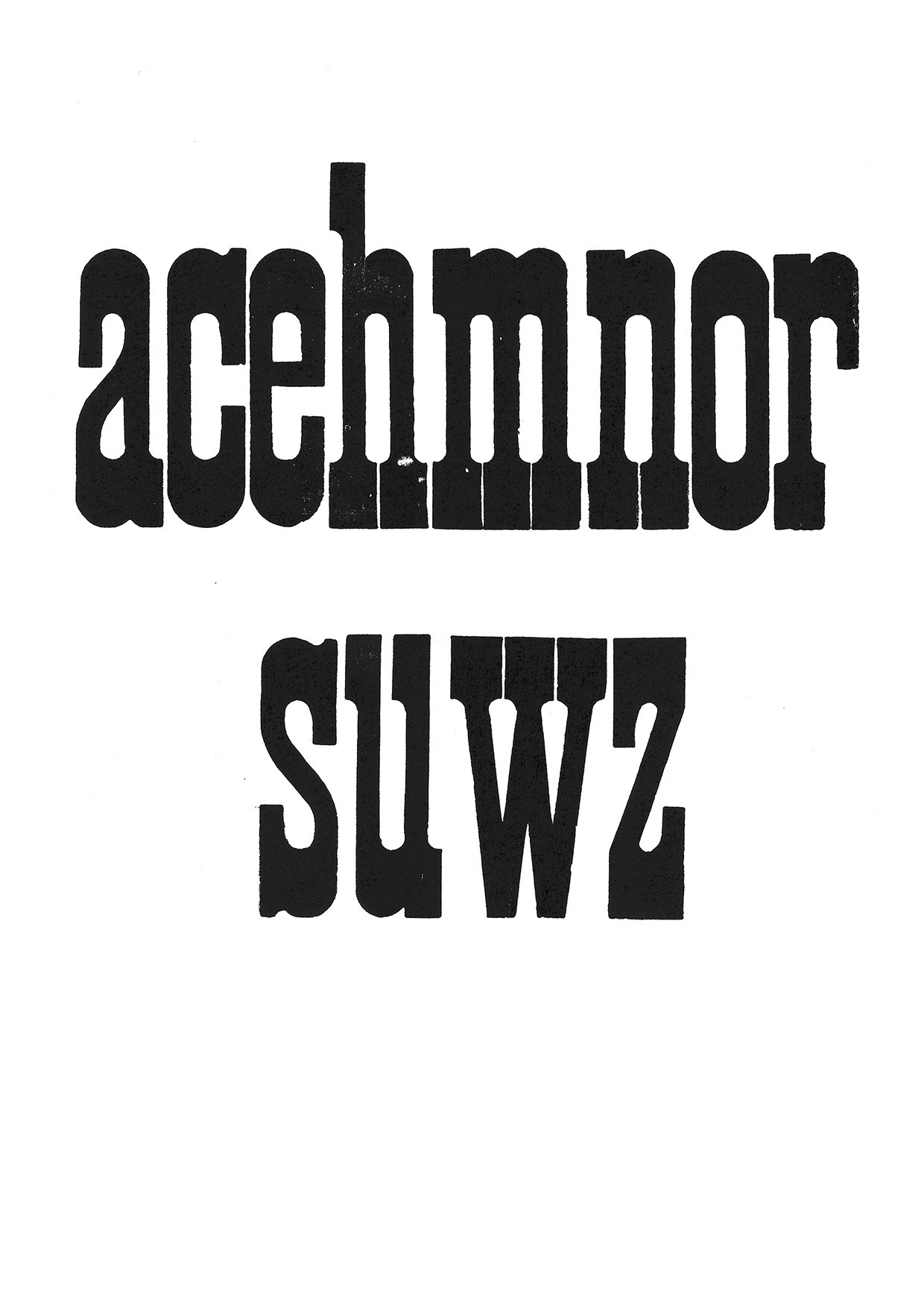 Houten drukletters van het type French Clarendon