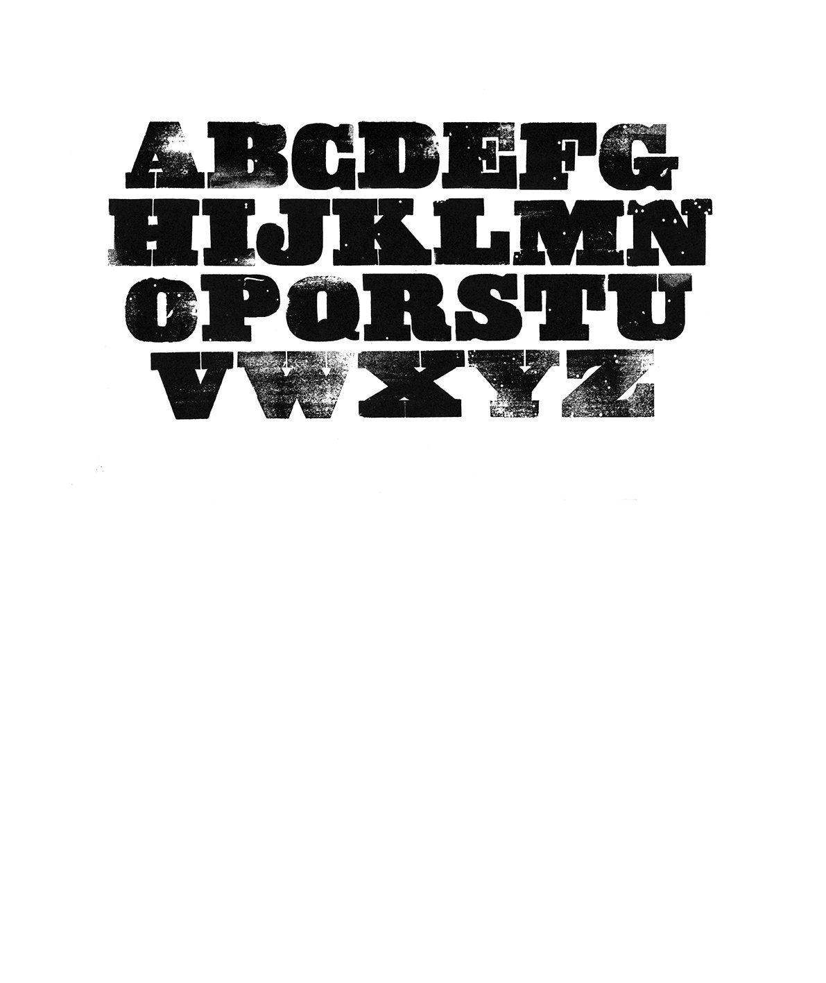 Houten drukletters van het type Antique