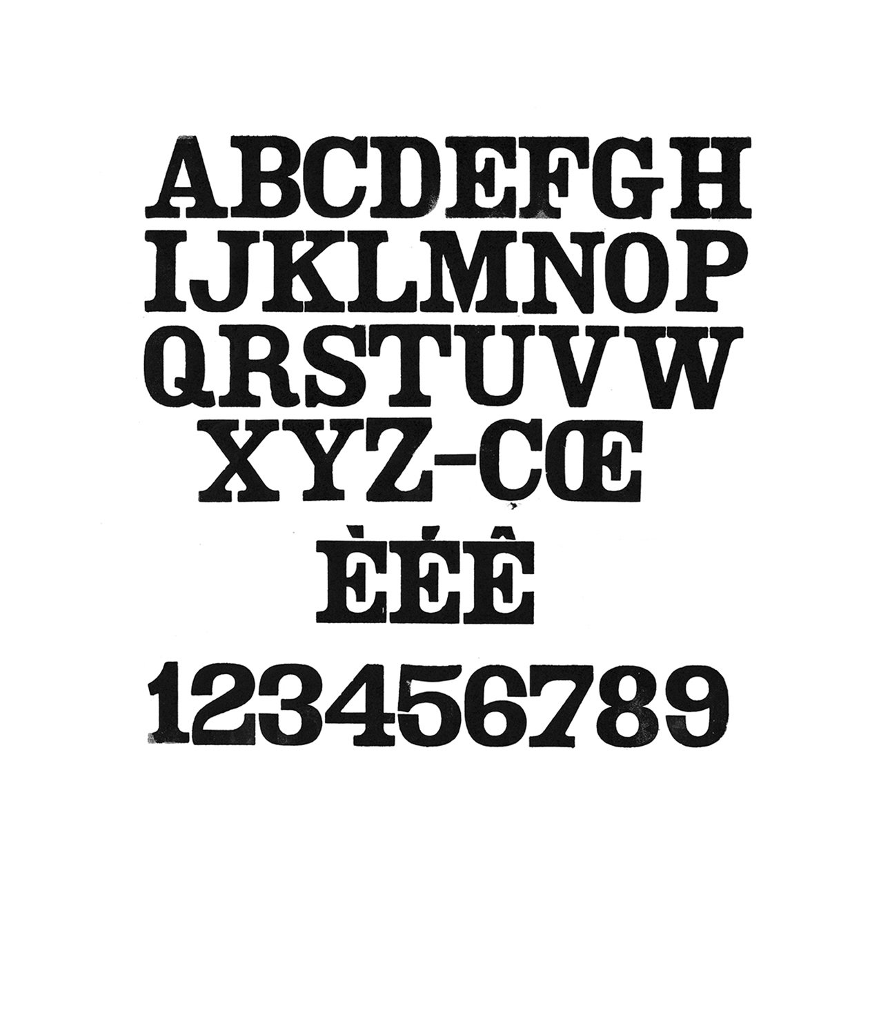 Houten drukletters van het type Antique Clarendon