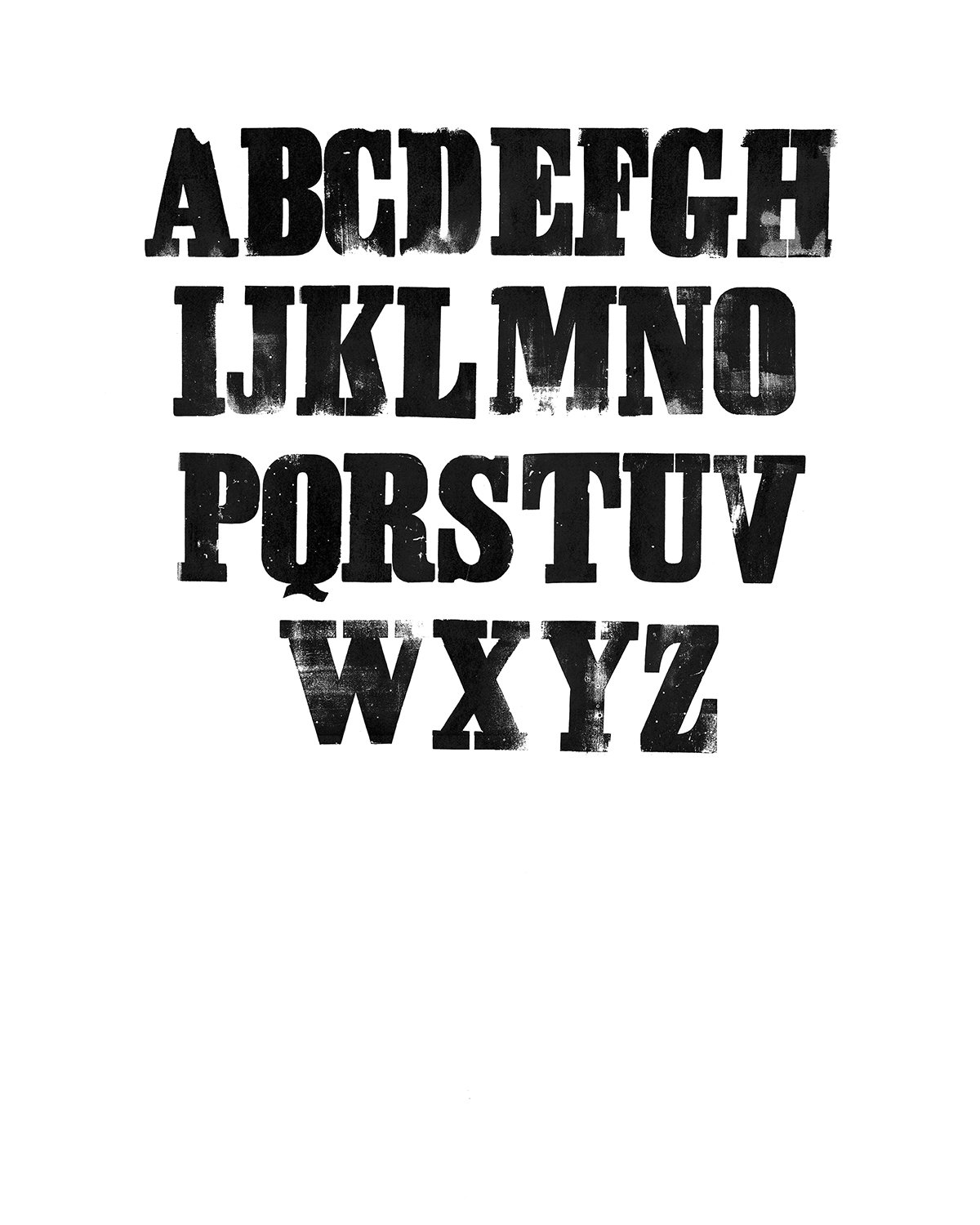 Houten drukletters van het type Antique